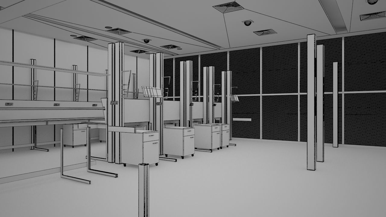 Medical Lab Low-poly 3D model_1