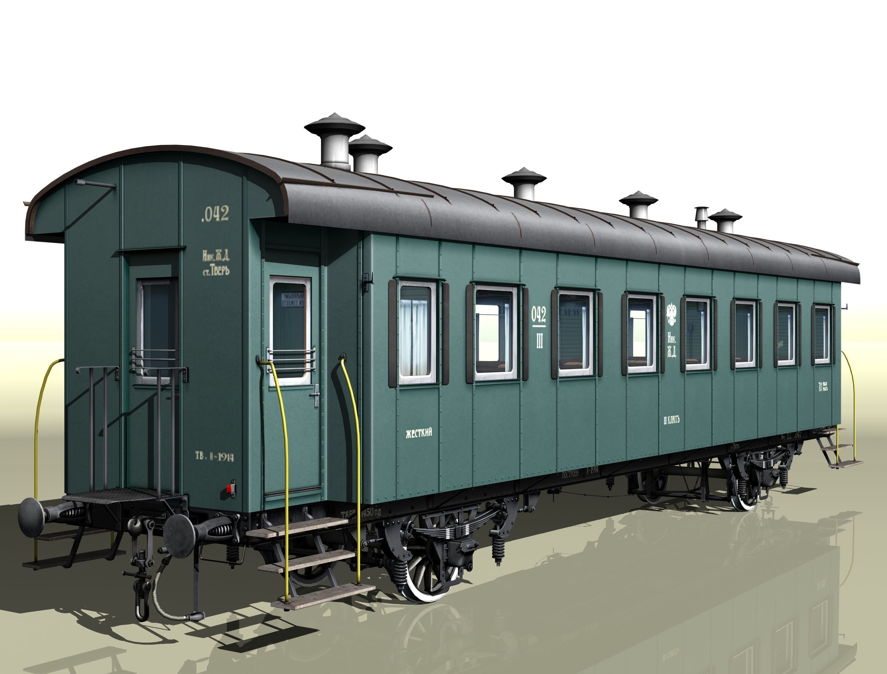 2-axles wagon 3D model_5