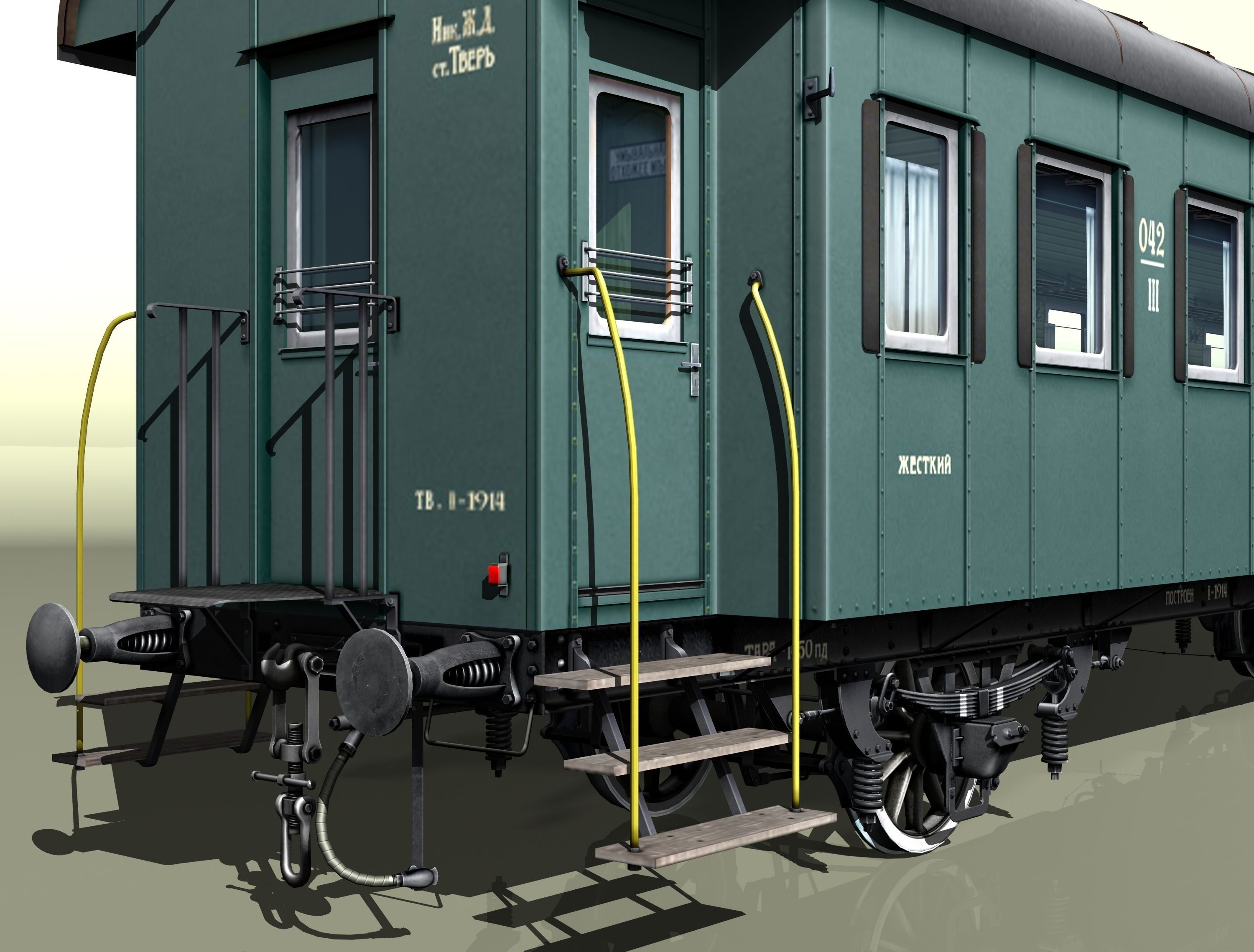 2-axles wagon 3D model_11