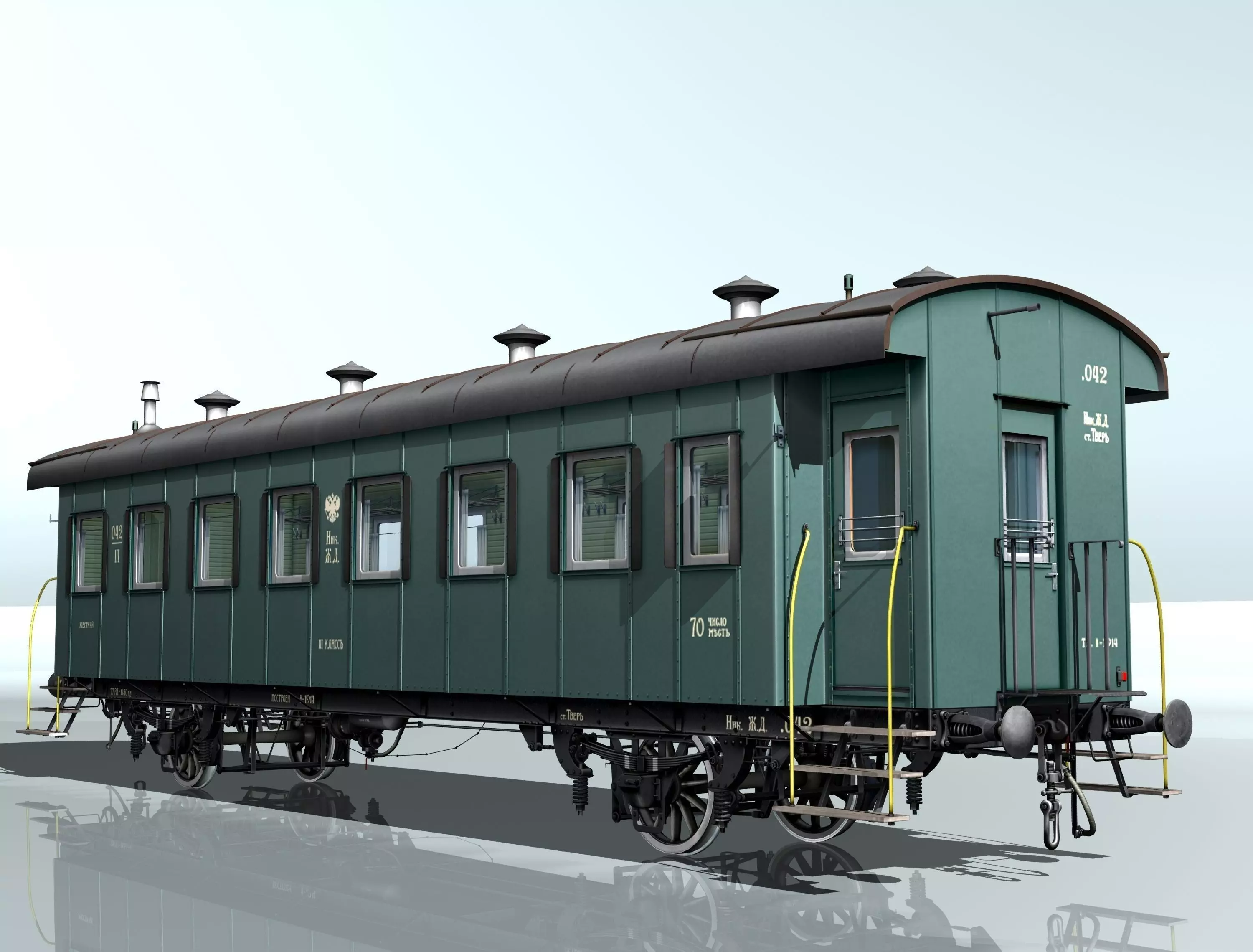 2-axles wagon 3D model_0