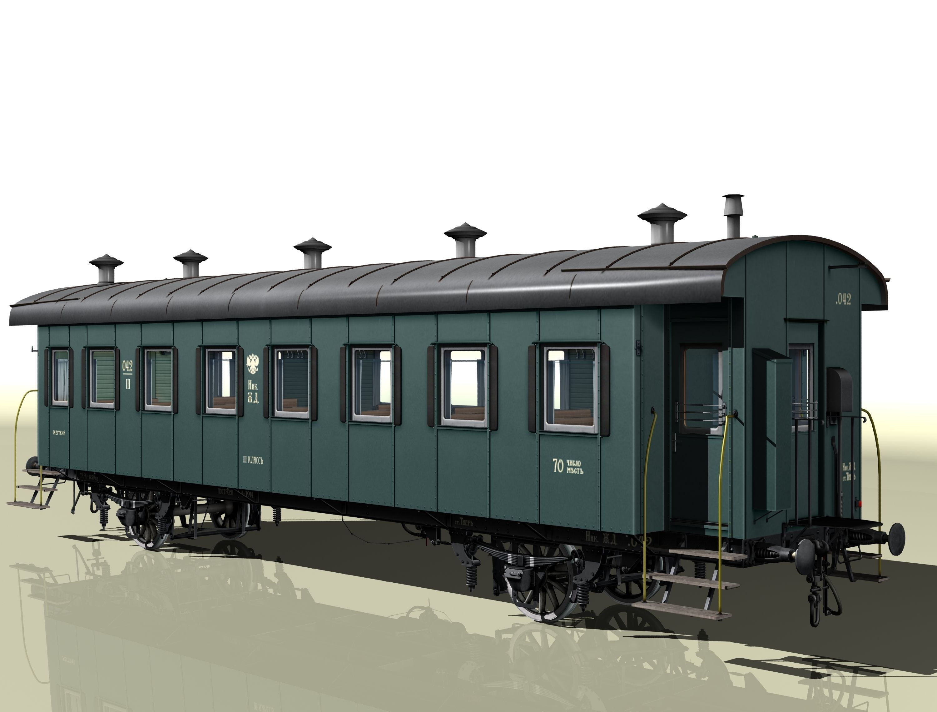 2-axles wagon 3D model_8