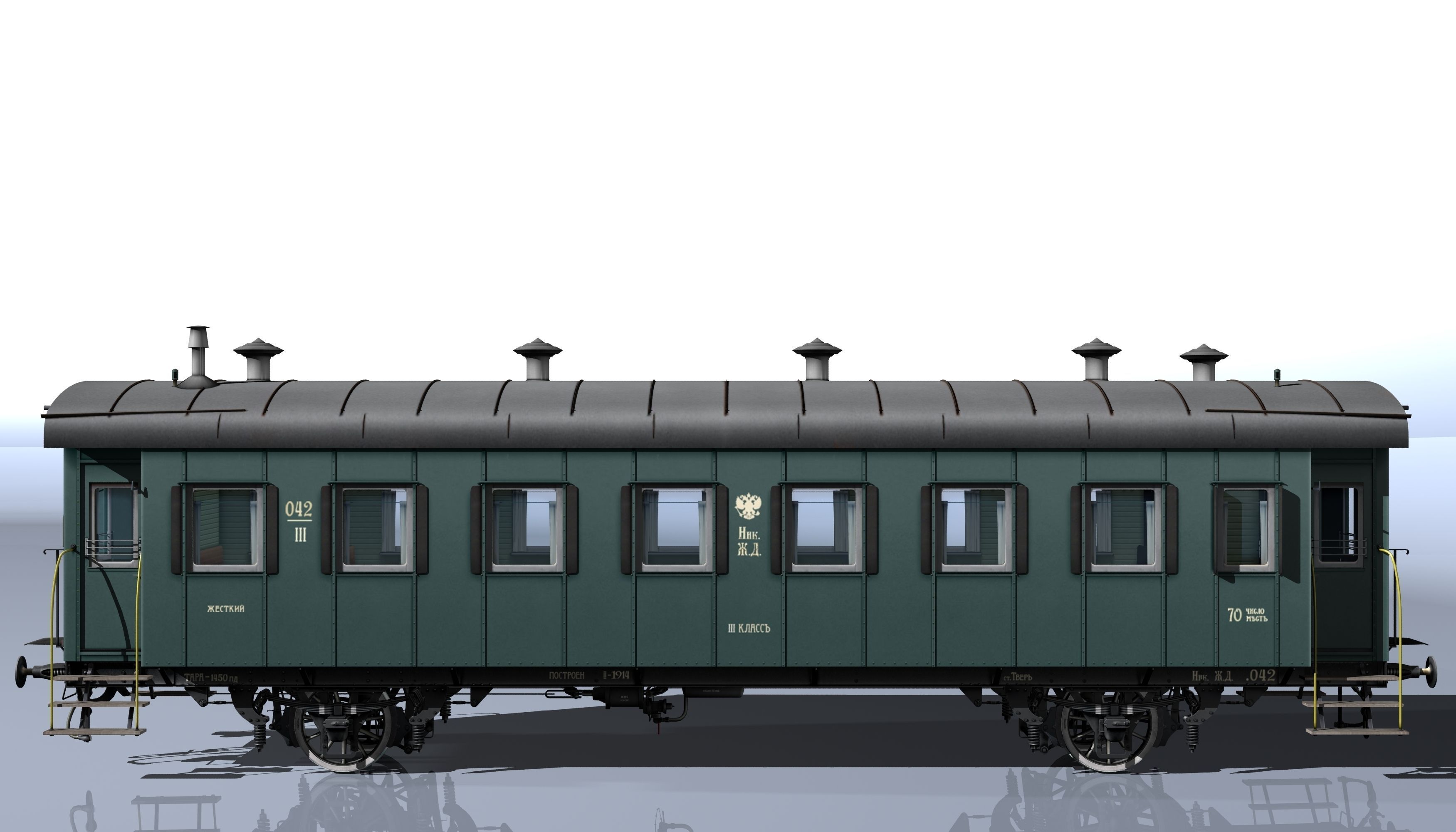 2-axles wagon 3D model_1