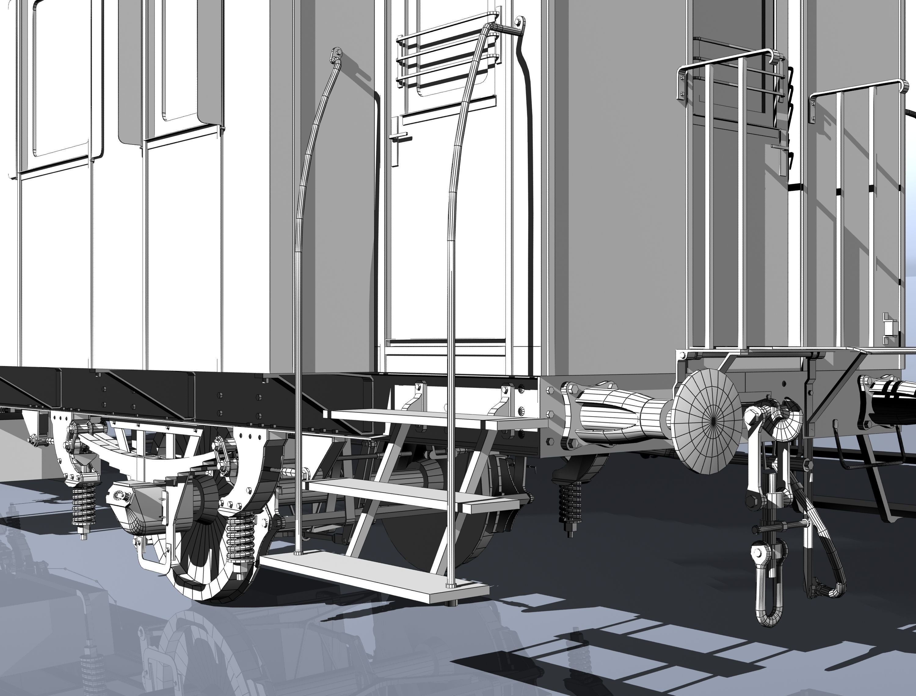 2-axles wagon 3D model_21