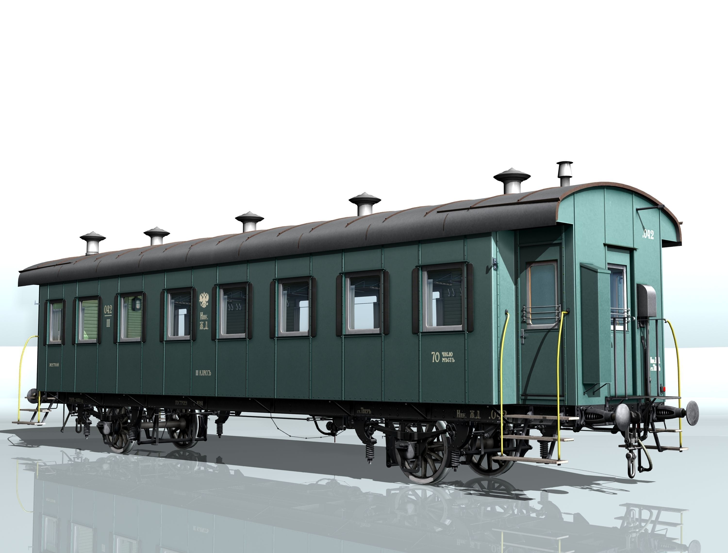2-axles wagon 3D model_4