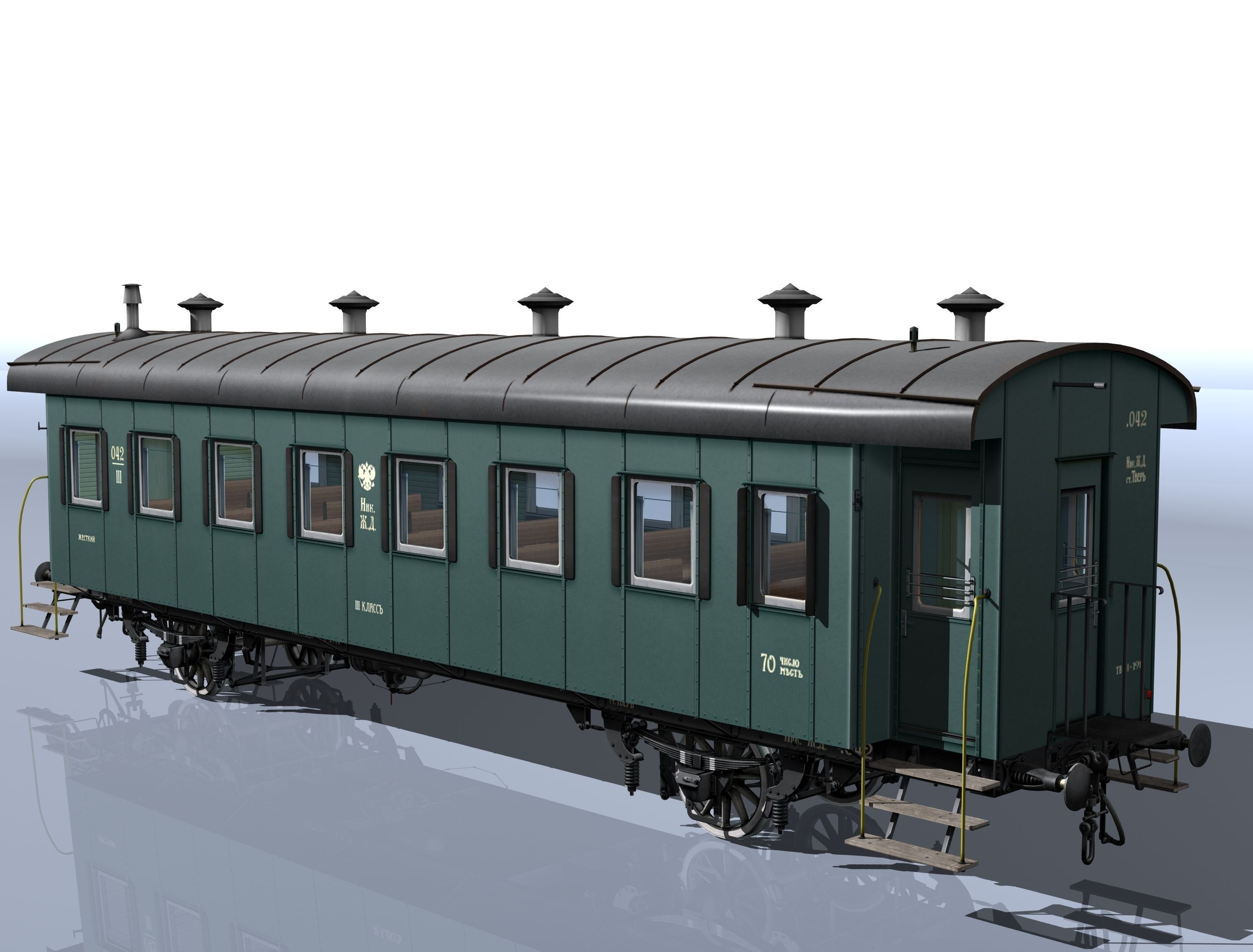 2-axles wagon 3D model_2