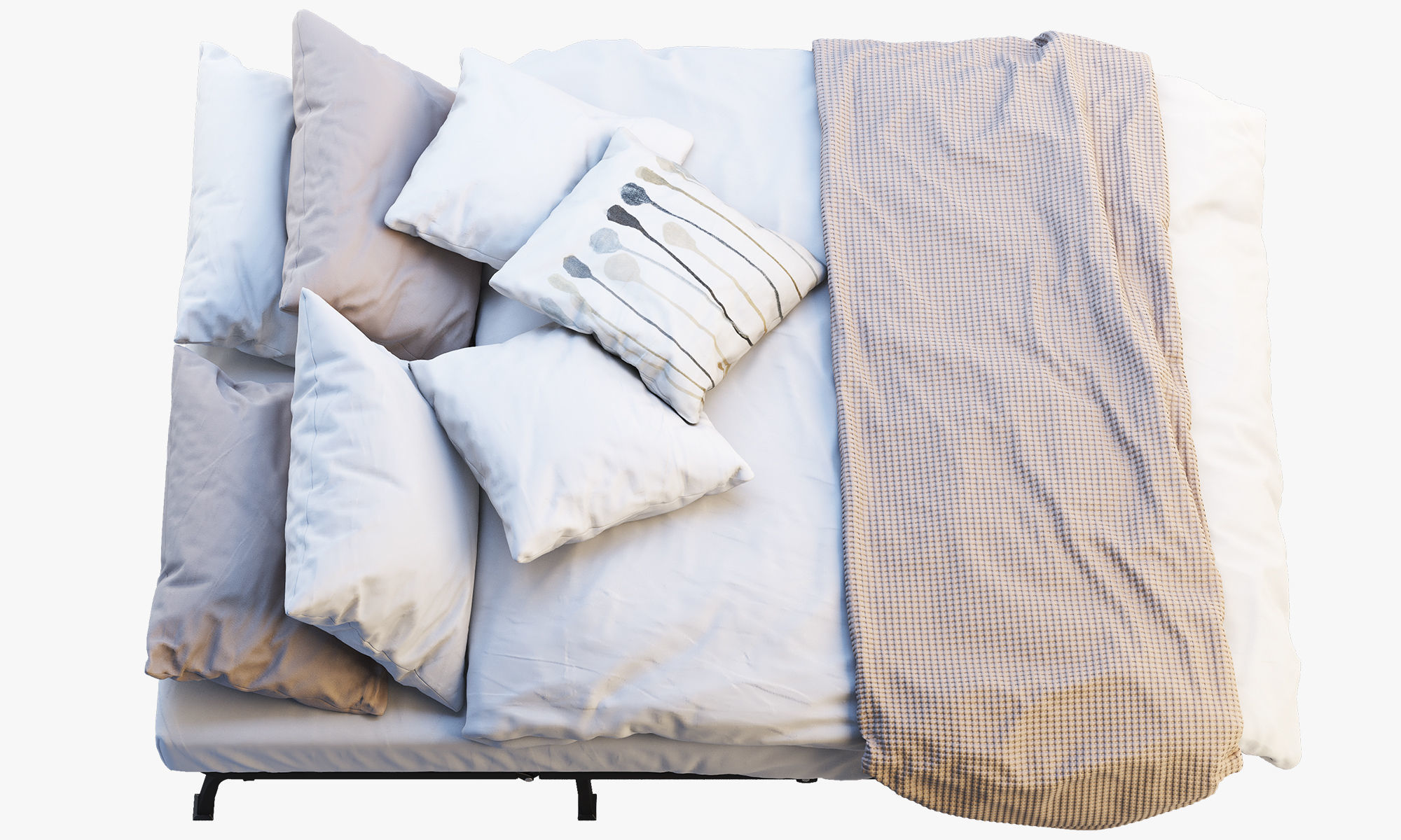 Lycksele bed Ikea 3D model_9