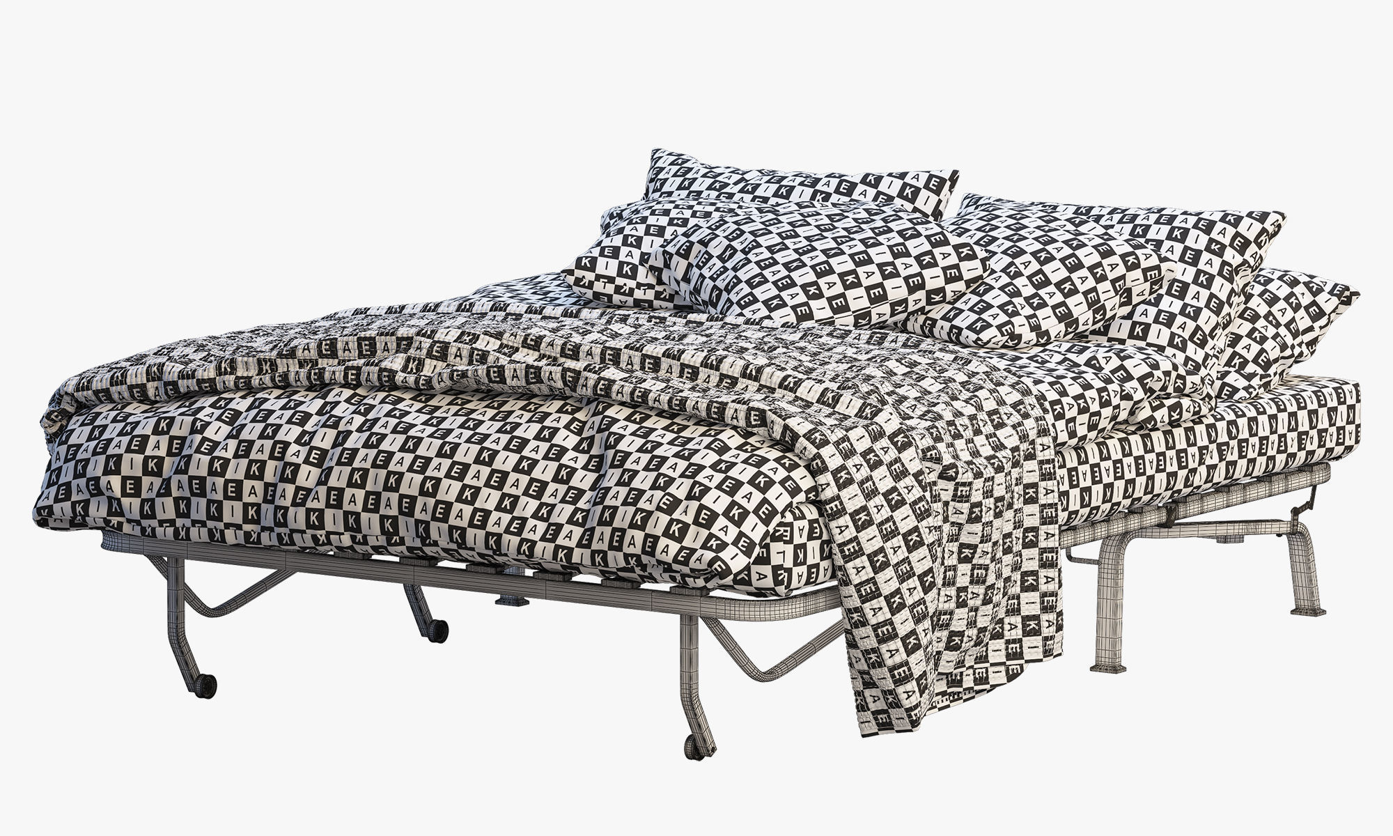 Lycksele bed Ikea 3D model_21