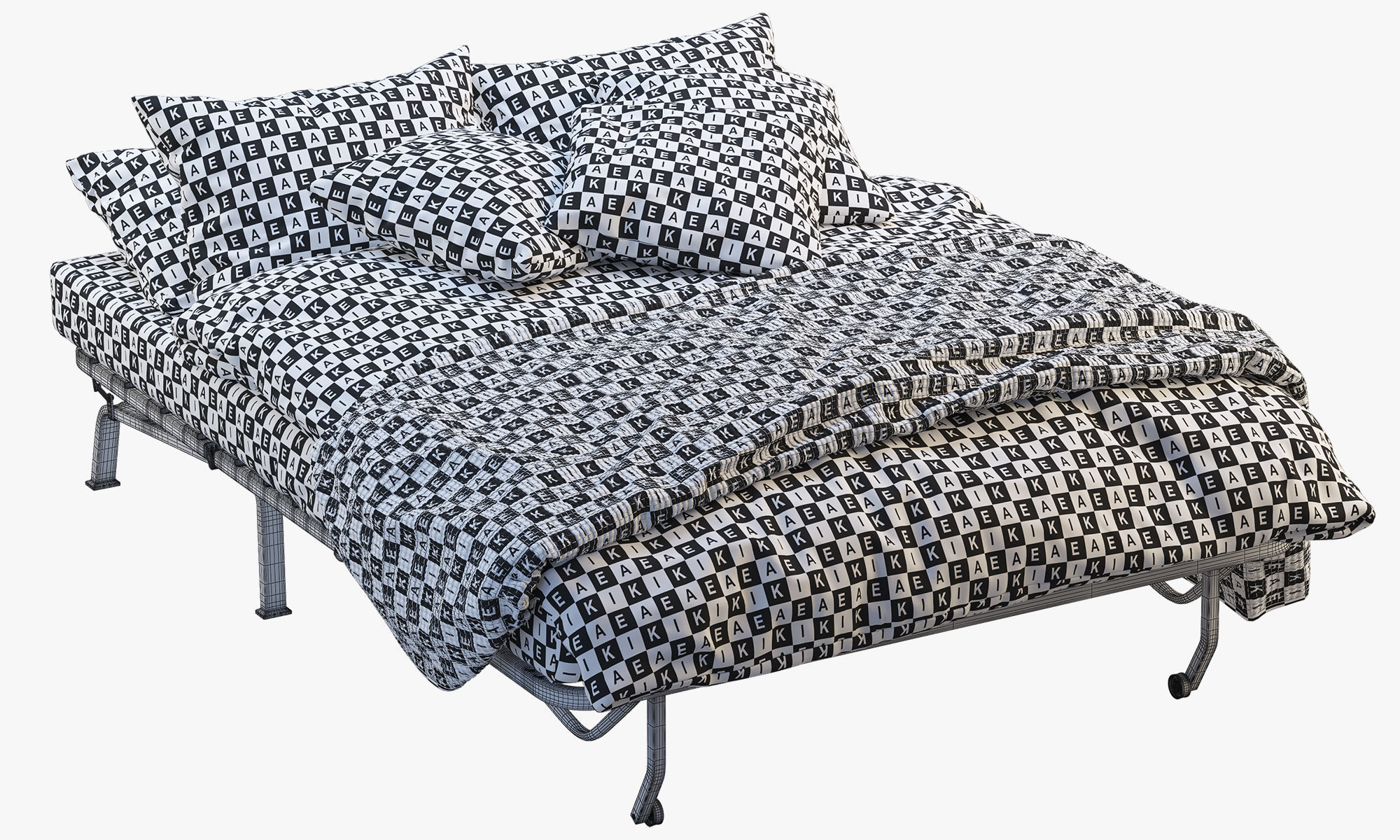 Lycksele bed Ikea 3D model_22