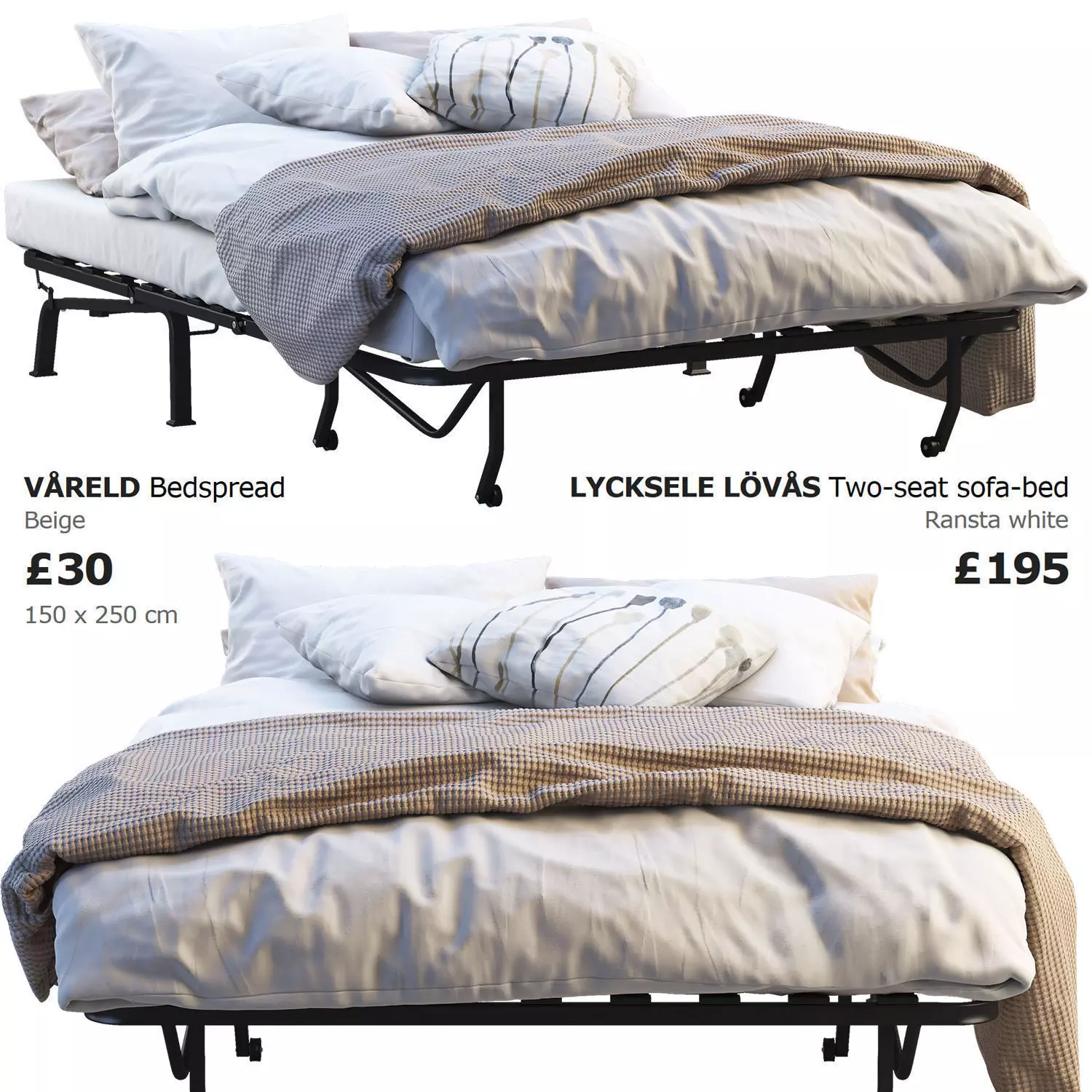 Lycksele bed Ikea 3D model_0