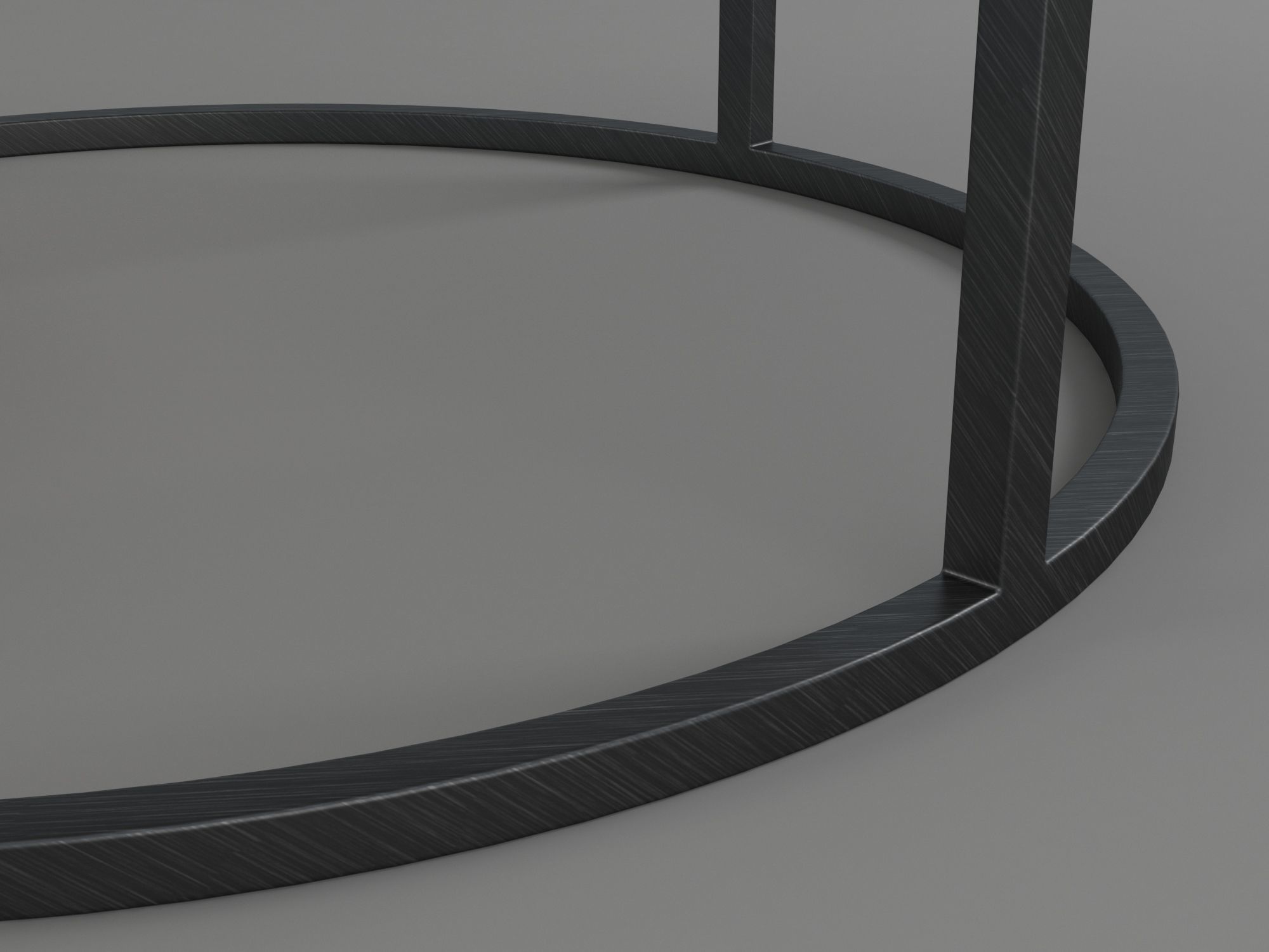 Marble and Iron Circular Table 3D model_6