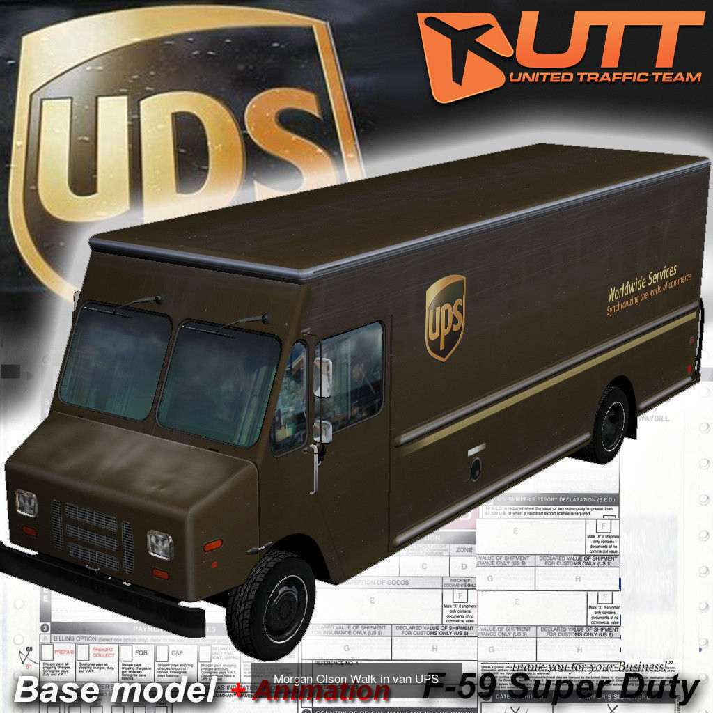 Delivery post car 3D Model Collection_1