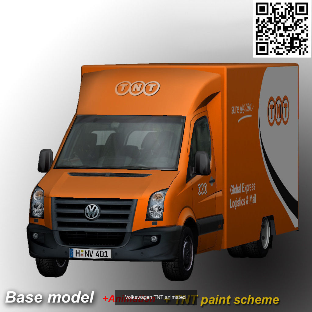 Delivery post car 3D Model Collection_2