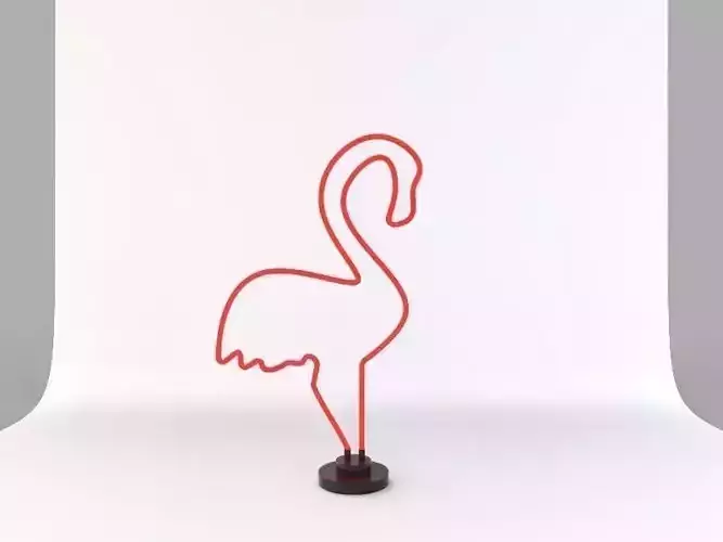 Neon Led Flamingo