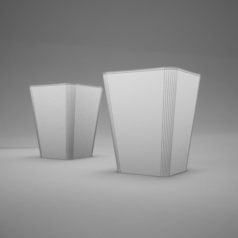 Ottoman patterned side tables Low-poly 3D model_17