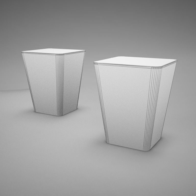 Ottoman patterned side tables Low-poly 3D model_15