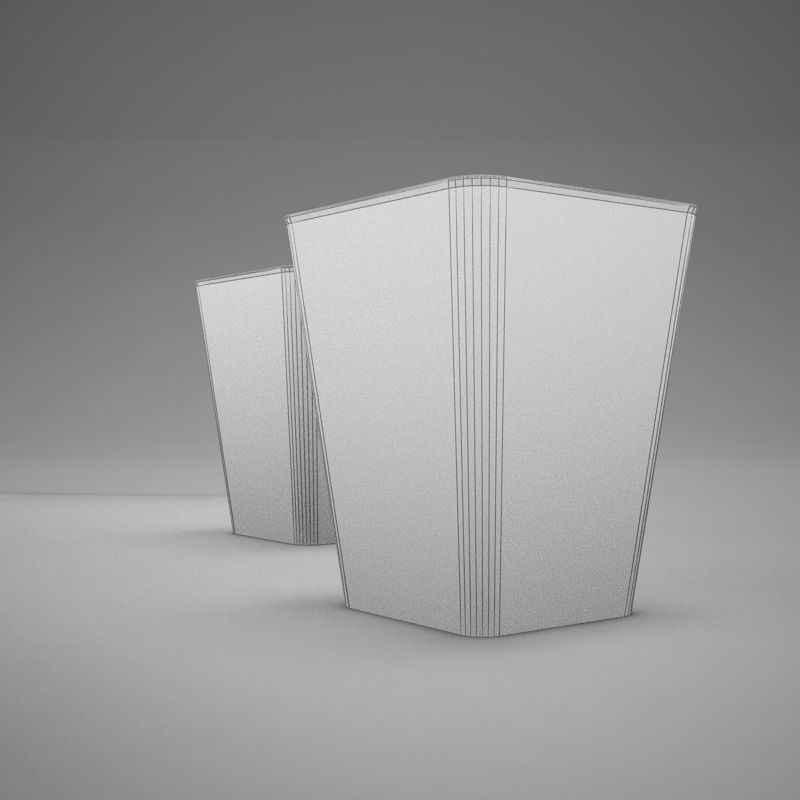 Ottoman patterned side tables Low-poly 3D model_12