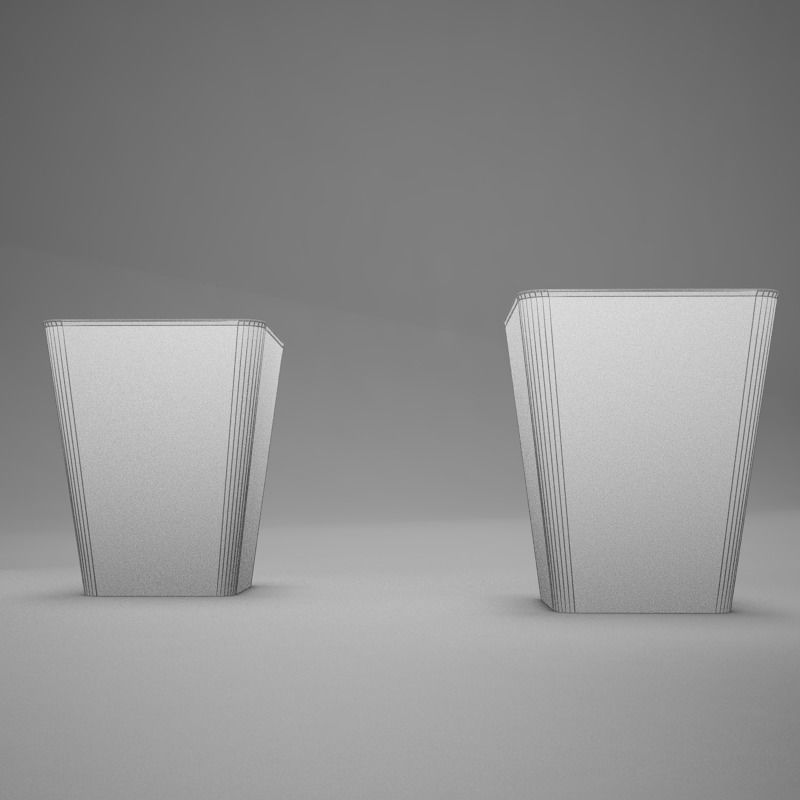 Ottoman patterned side tables Low-poly 3D model_11