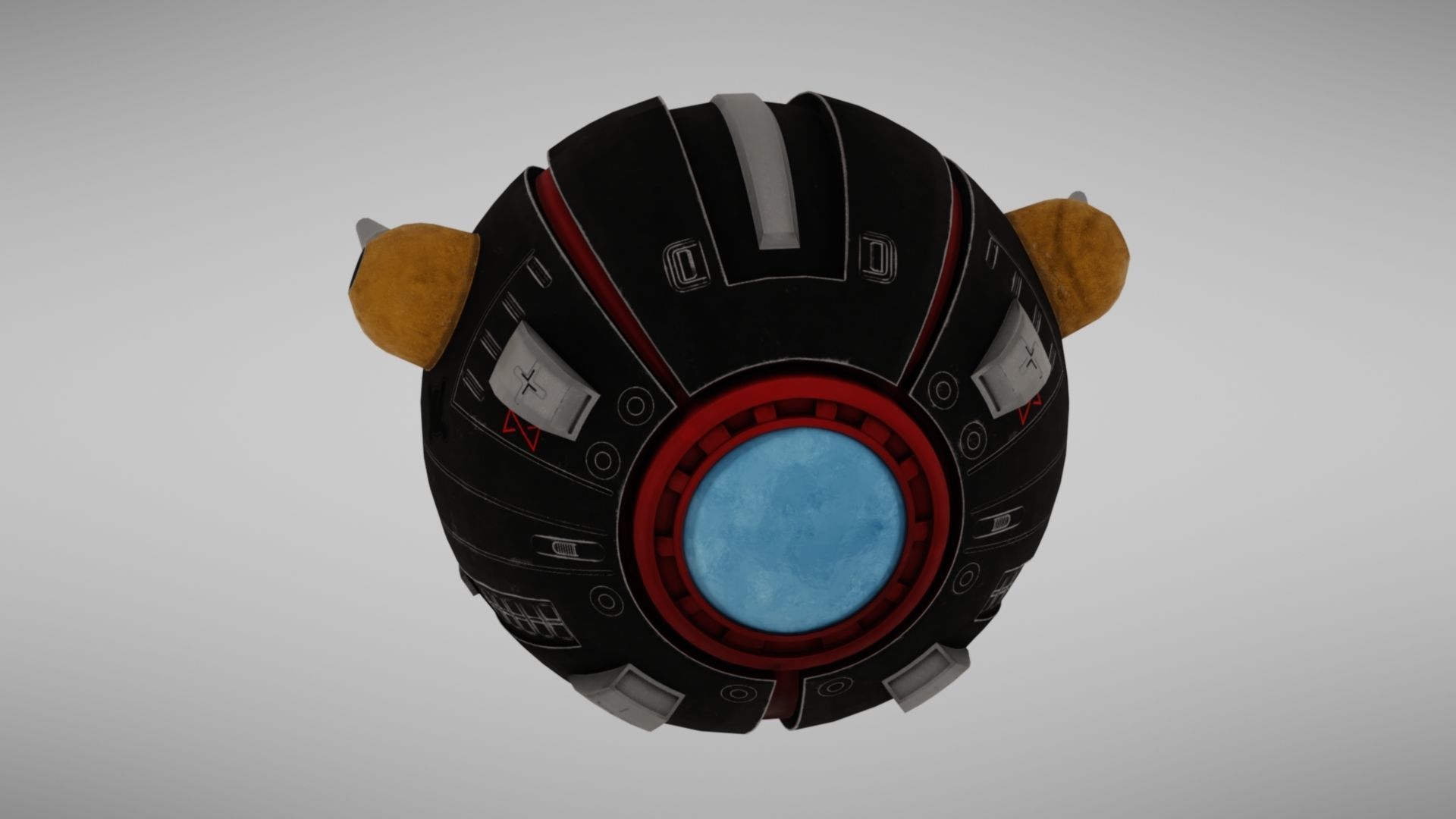Camera drone Sci fi Low-poly 3D model_25