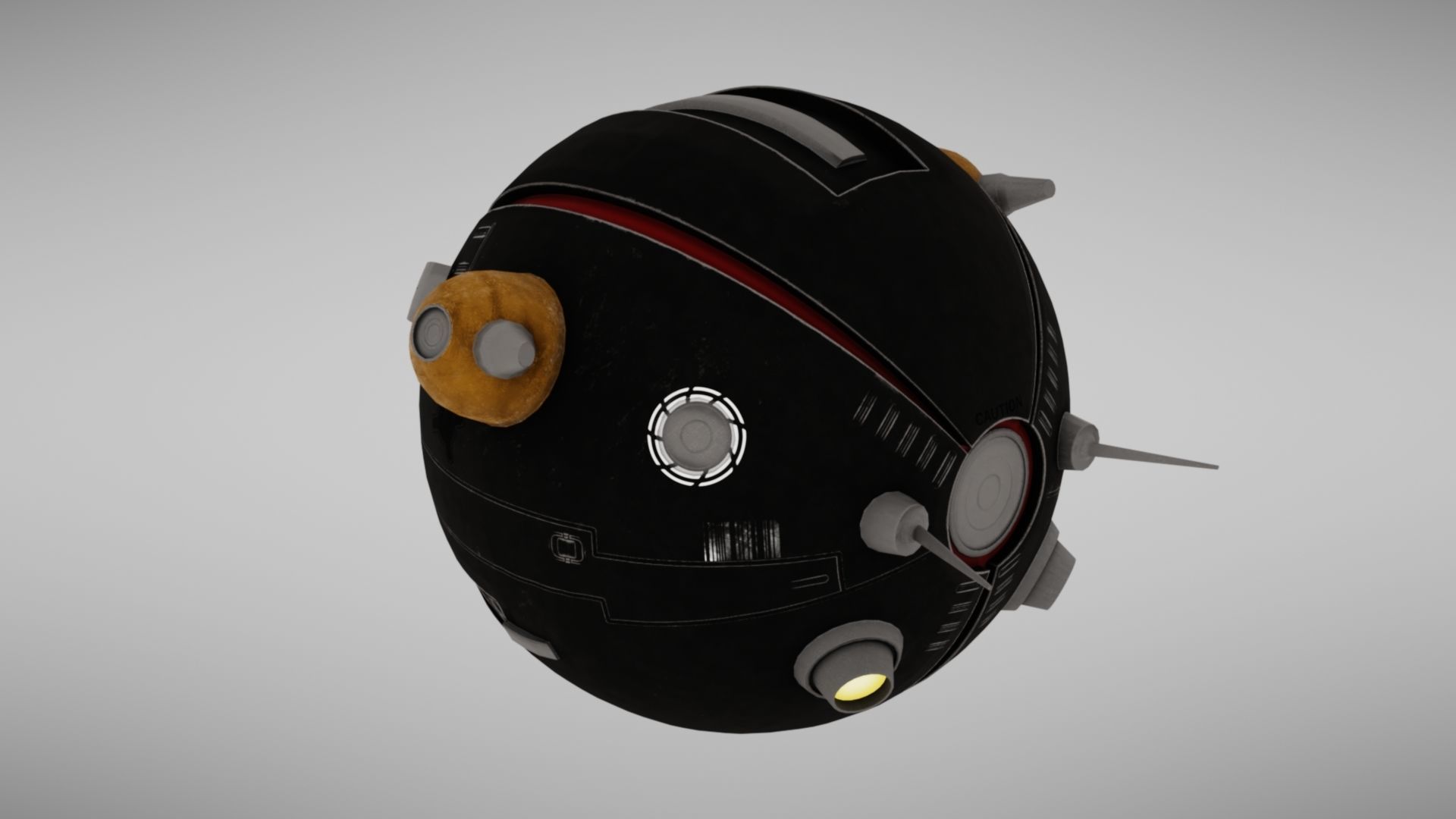 Camera drone Sci fi Low-poly 3D model_19