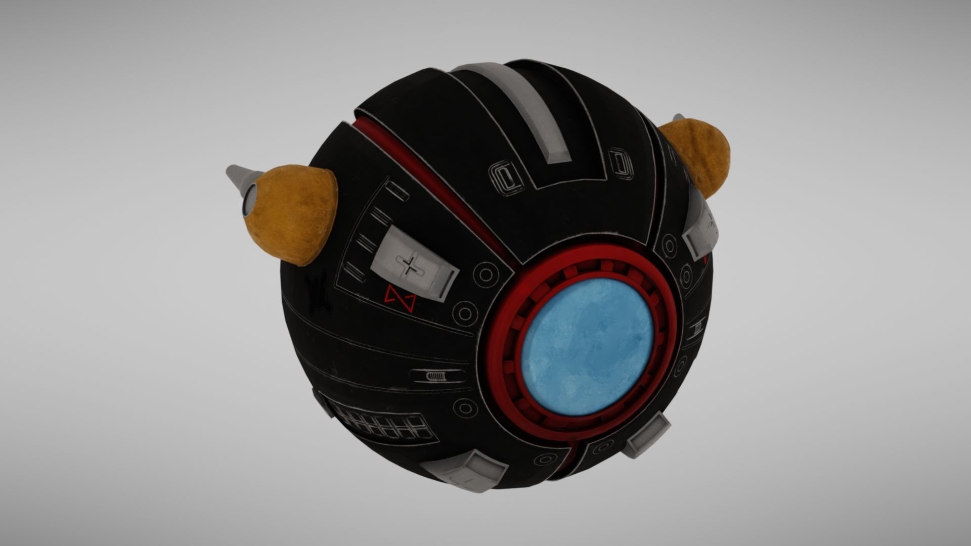 Camera drone Sci fi Low-poly 3D model_26