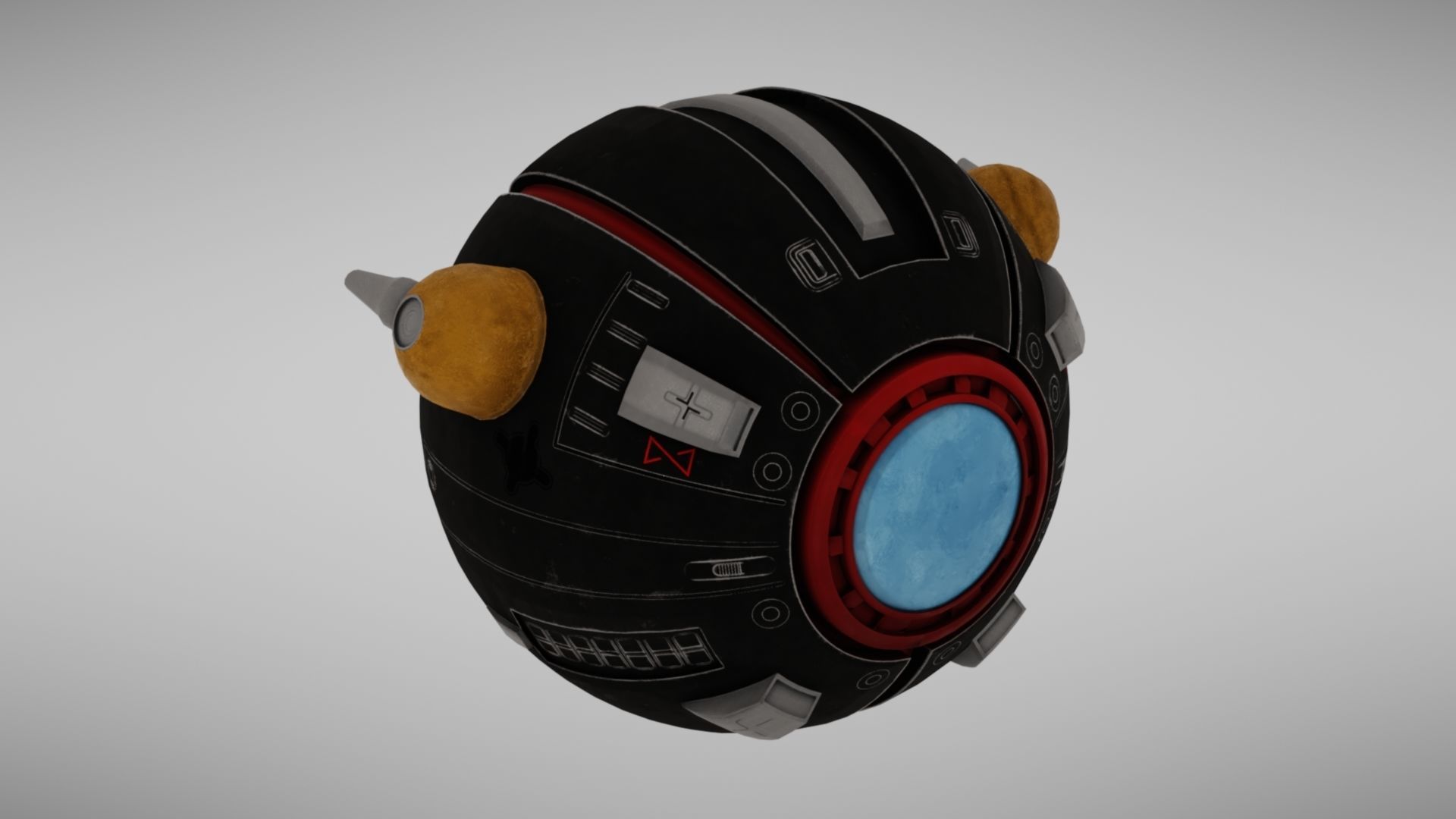 Camera drone Sci fi Low-poly 3D model_27