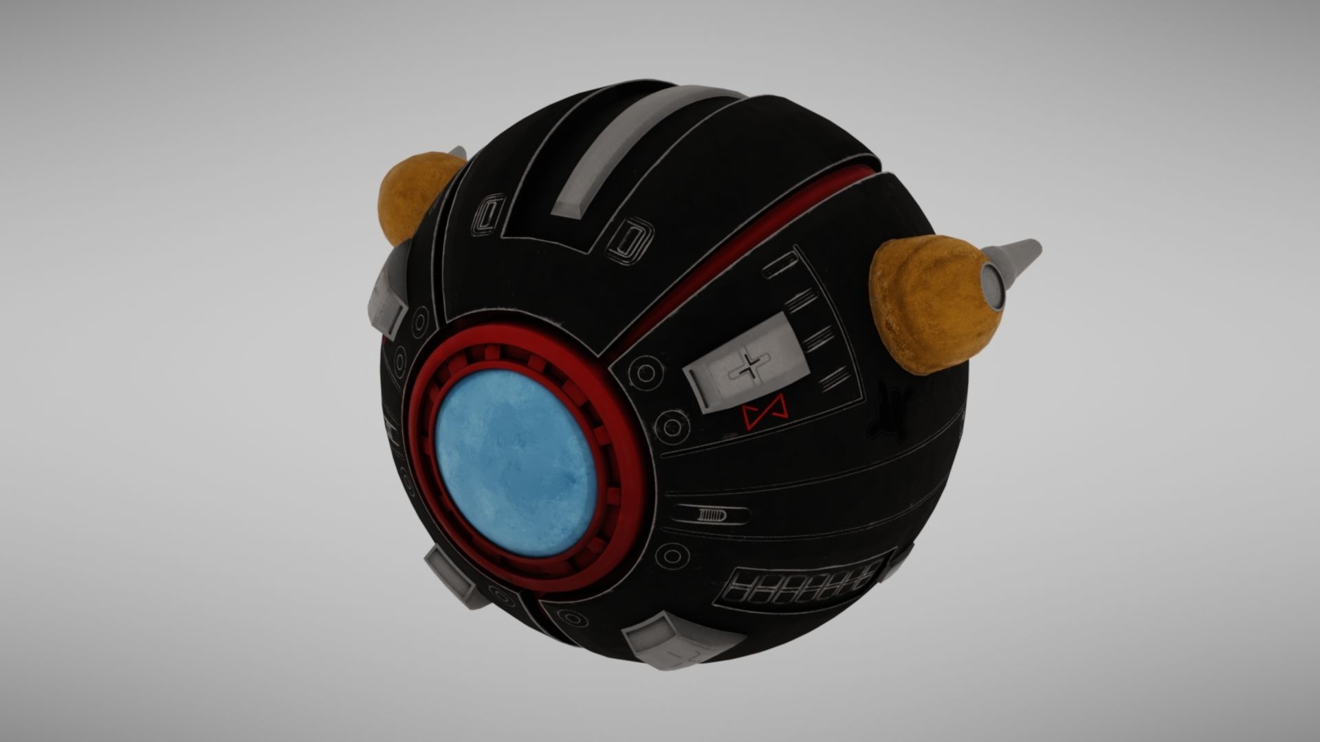Camera drone Sci fi Low-poly 3D model_23