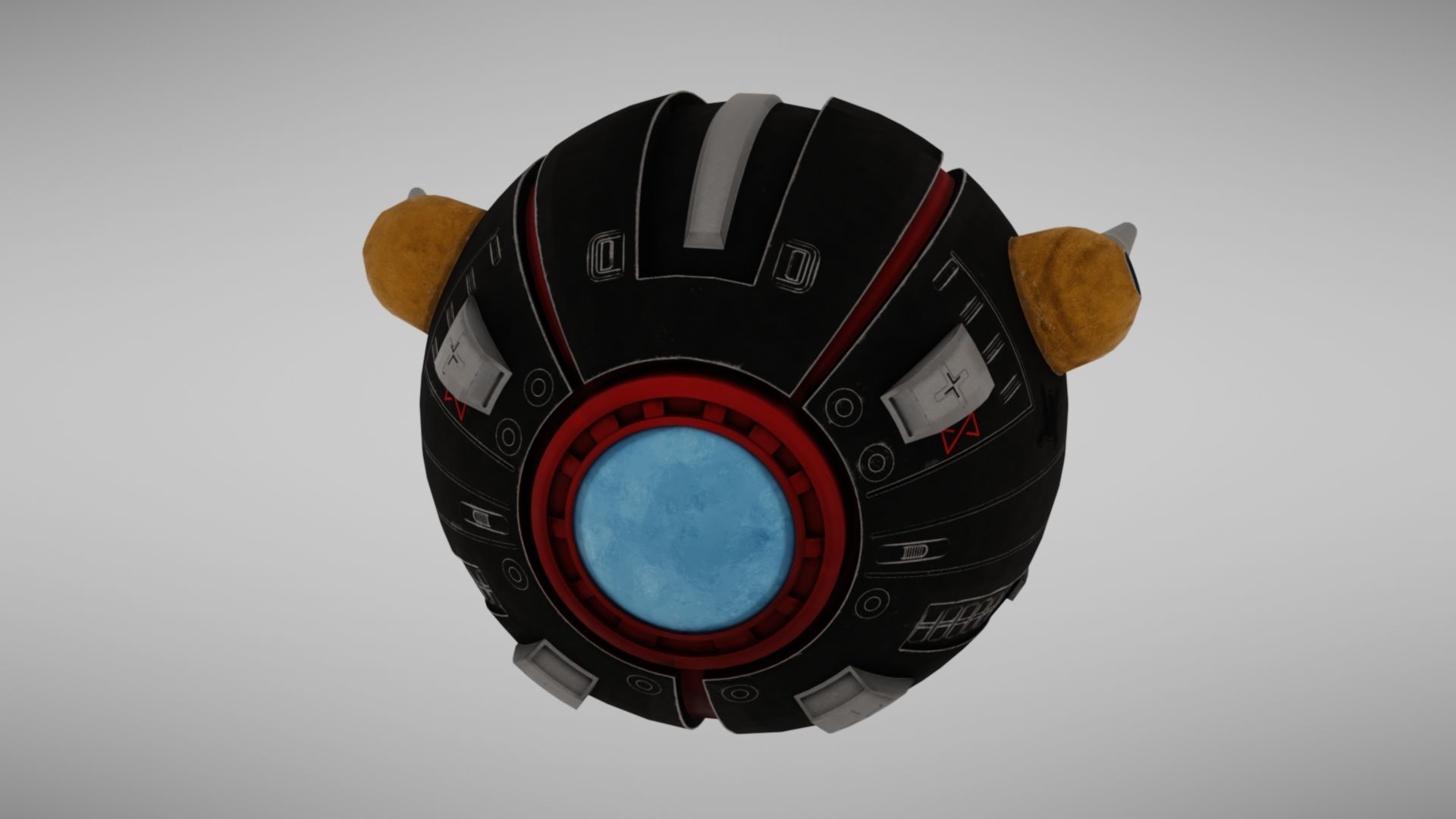 Camera drone Sci fi Low-poly 3D model_24