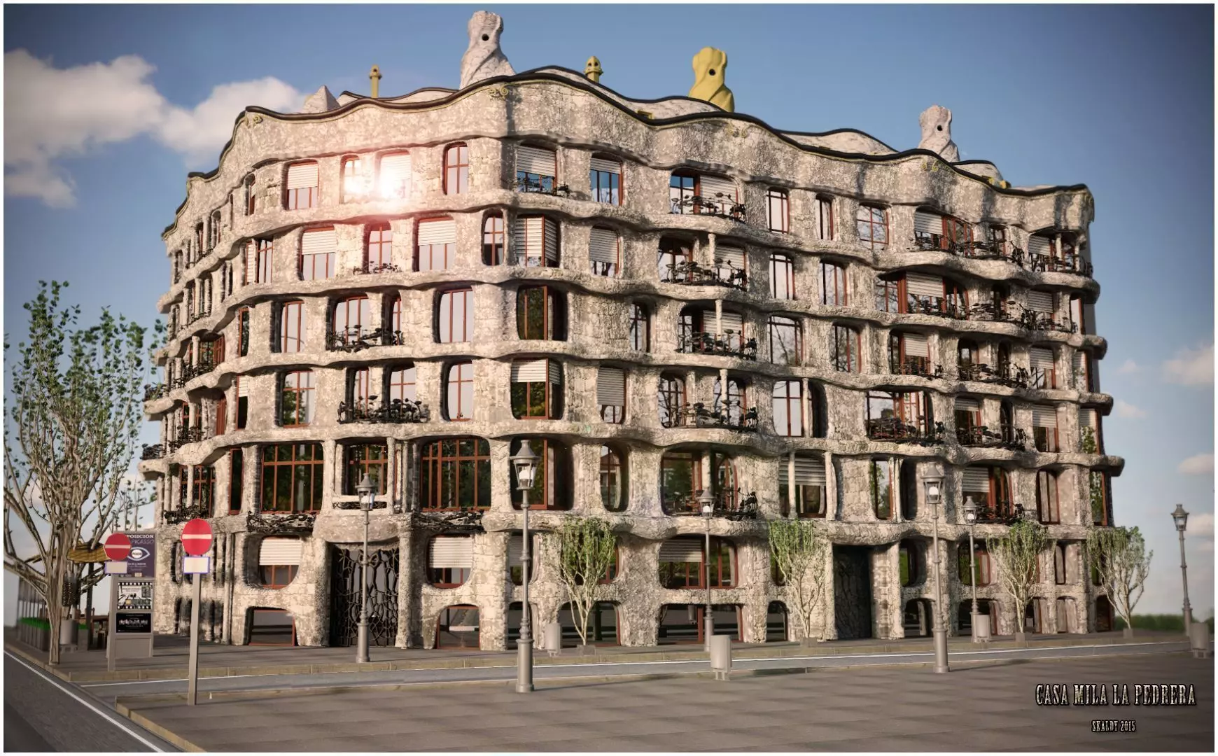 Casa Mila 3D model_0