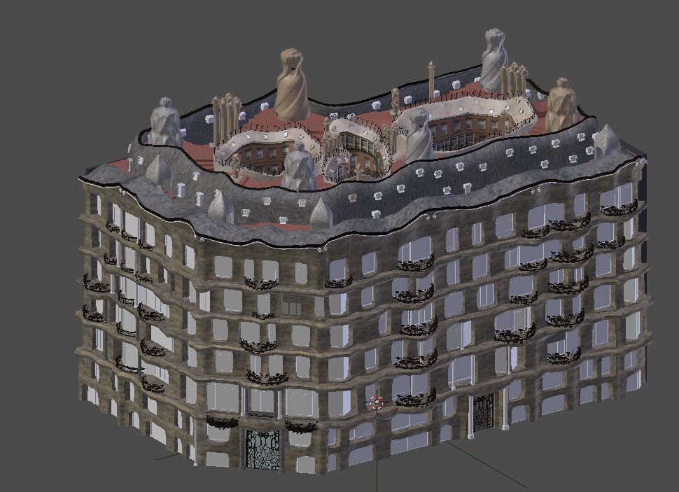 Casa Mila 3D model_1