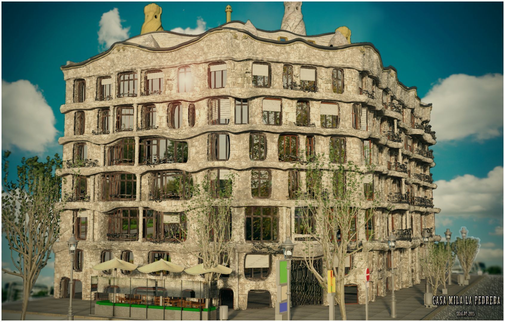 Casa Mila 3D model_2