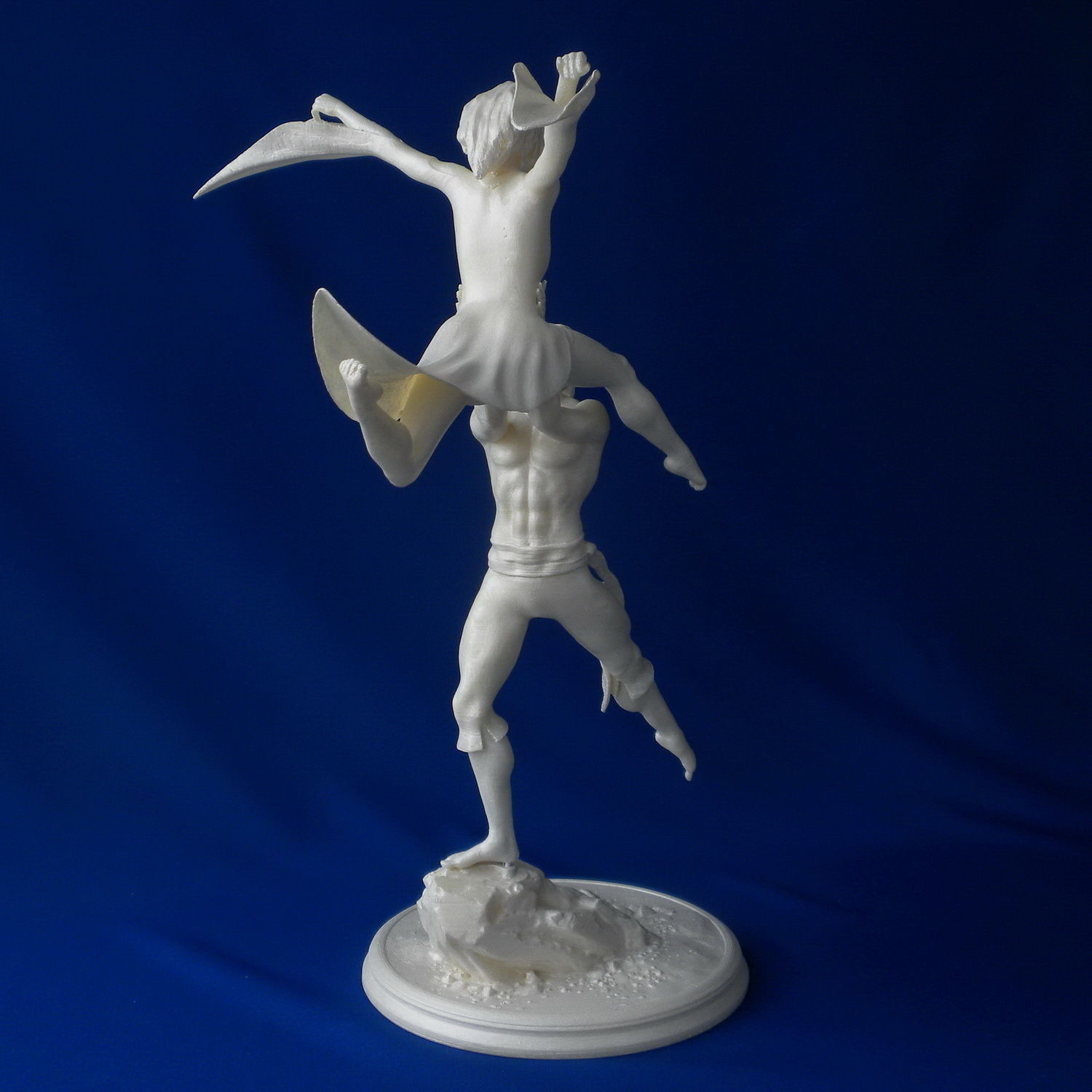 Firebird statue of woman and man 3D print model_5