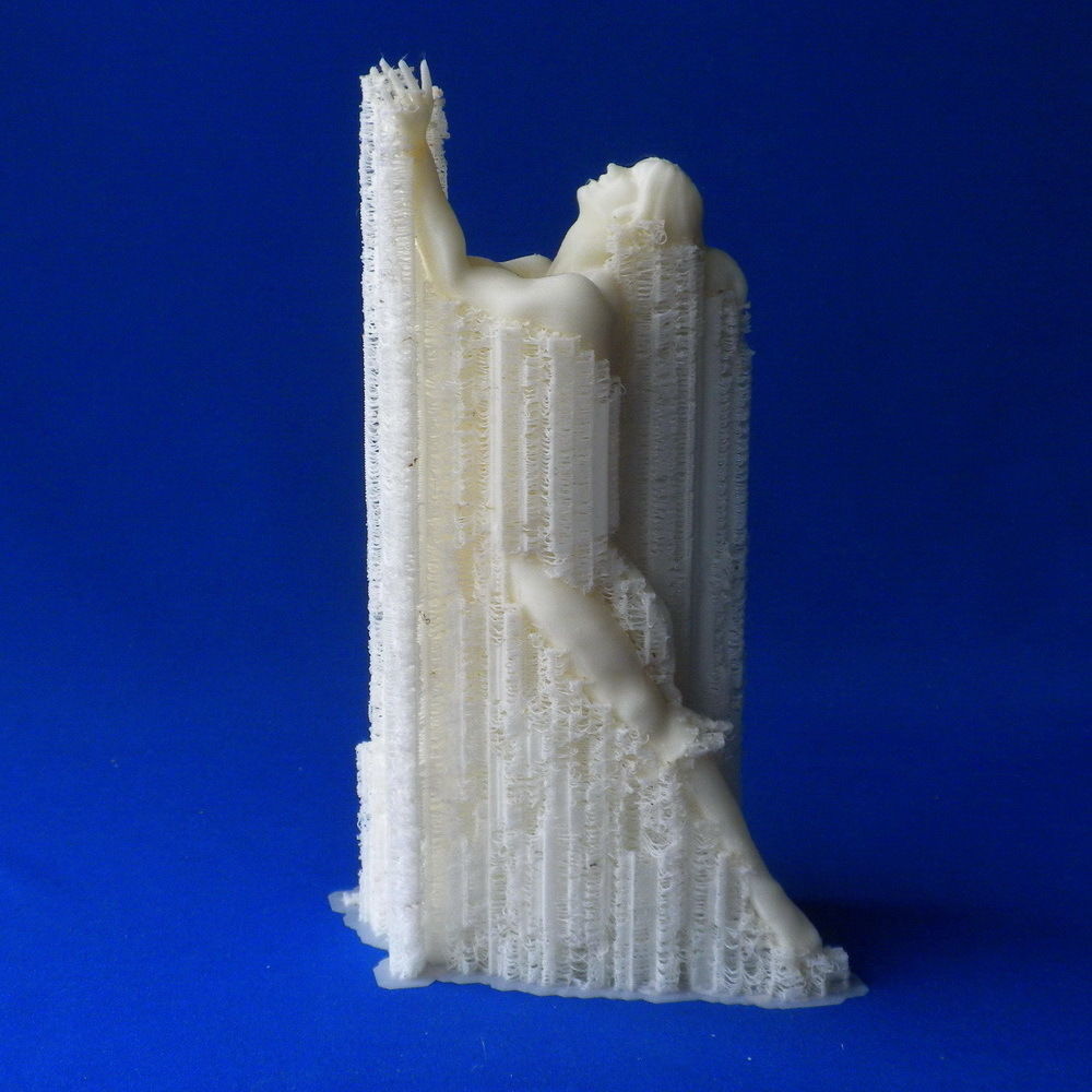 Firebird statue of woman and man 3D print model_8