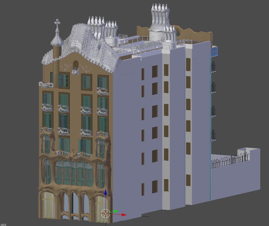 Casa Batllo Low-poly 3D model_1