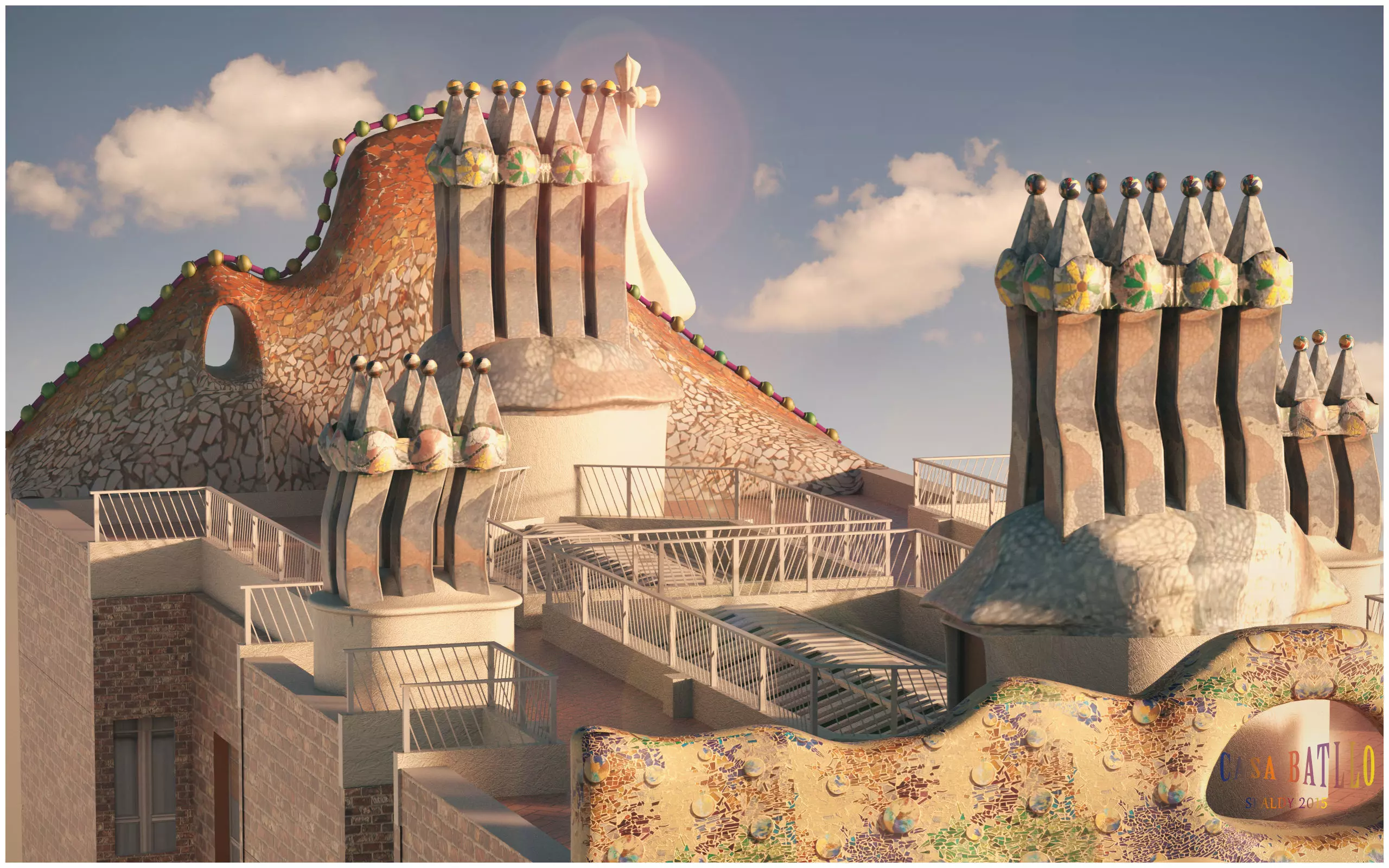 Casa Batllo Low-poly 3D model_0