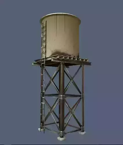 Water Tank 3D asset game ready