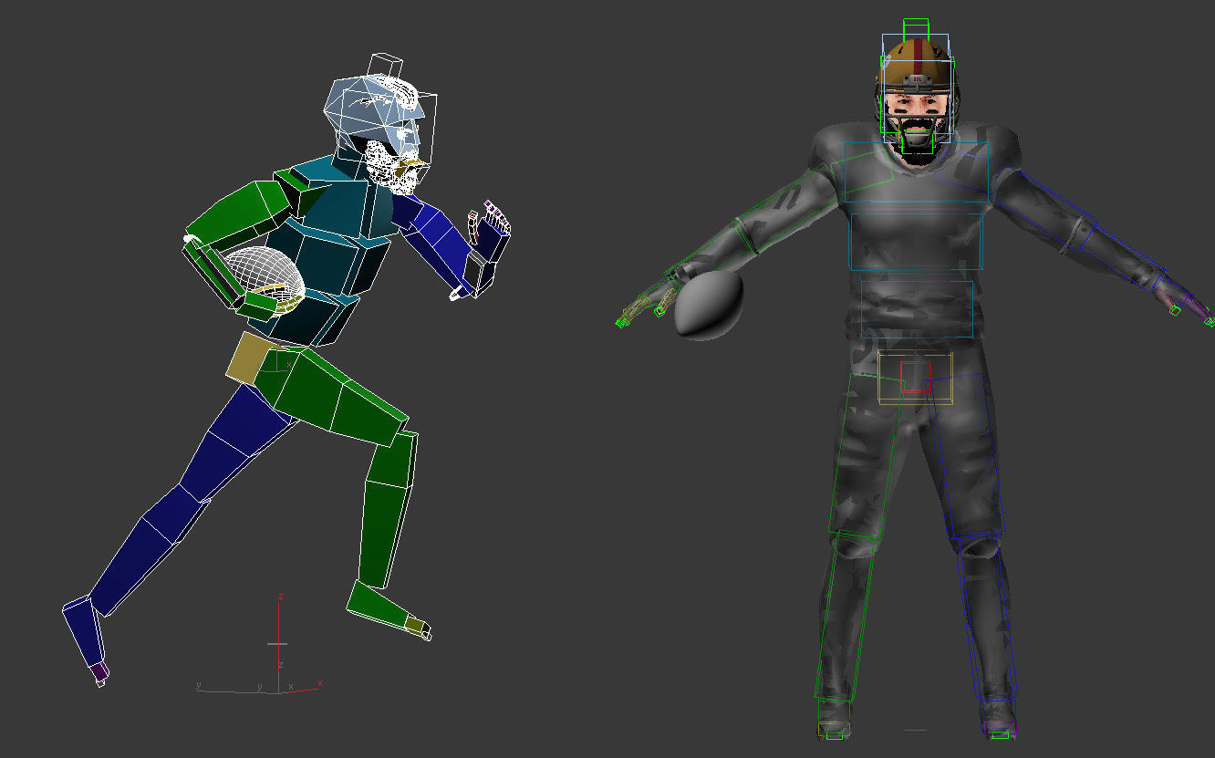 American Football Player- ANimated Low-poly 3D model_18