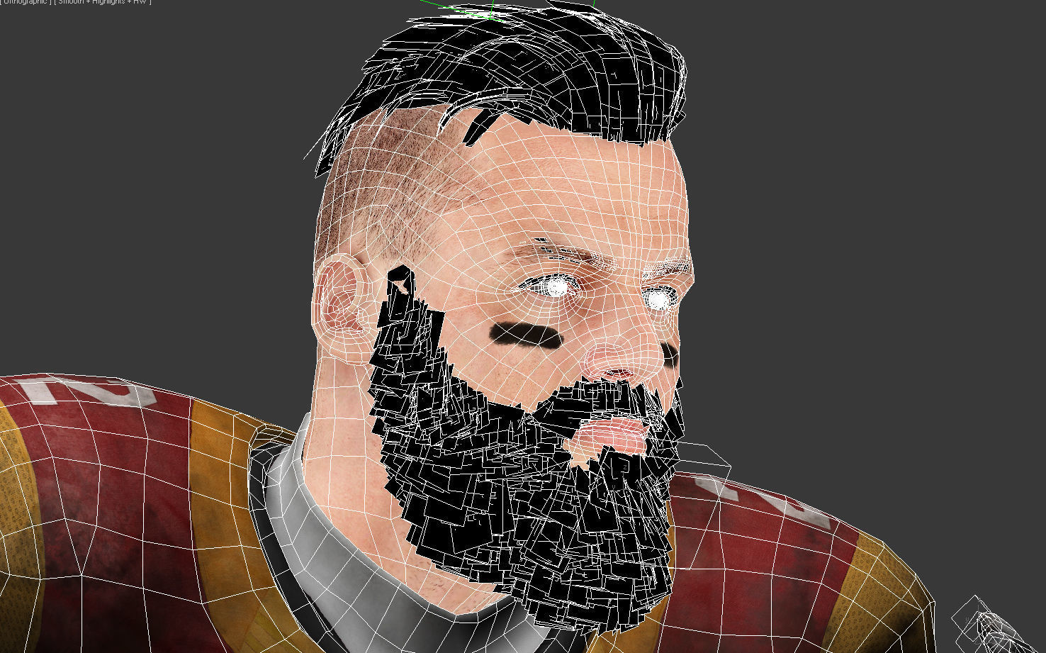 American Football Player- ANimated Low-poly 3D model_15