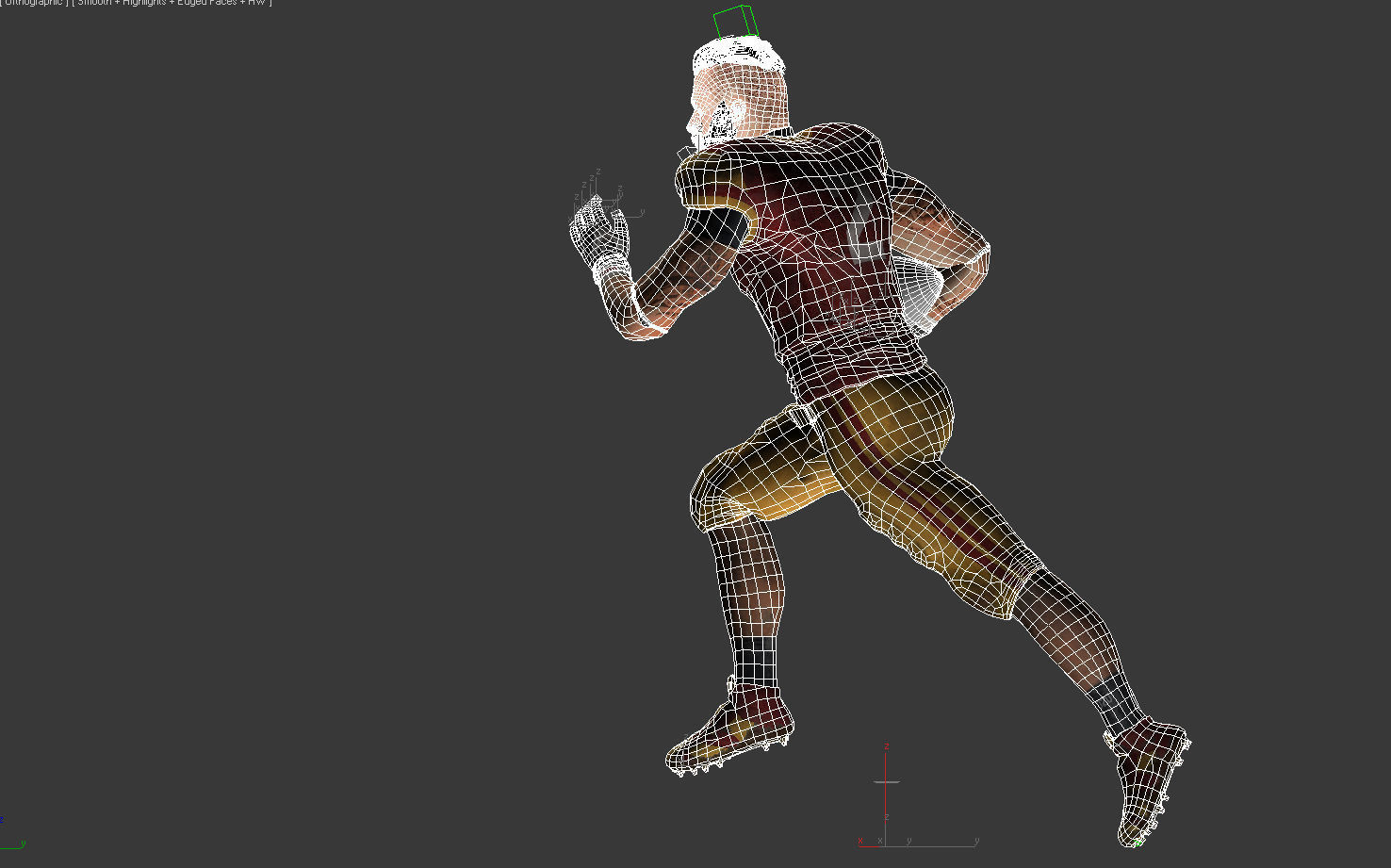 American Football Player- ANimated Low-poly 3D model_16