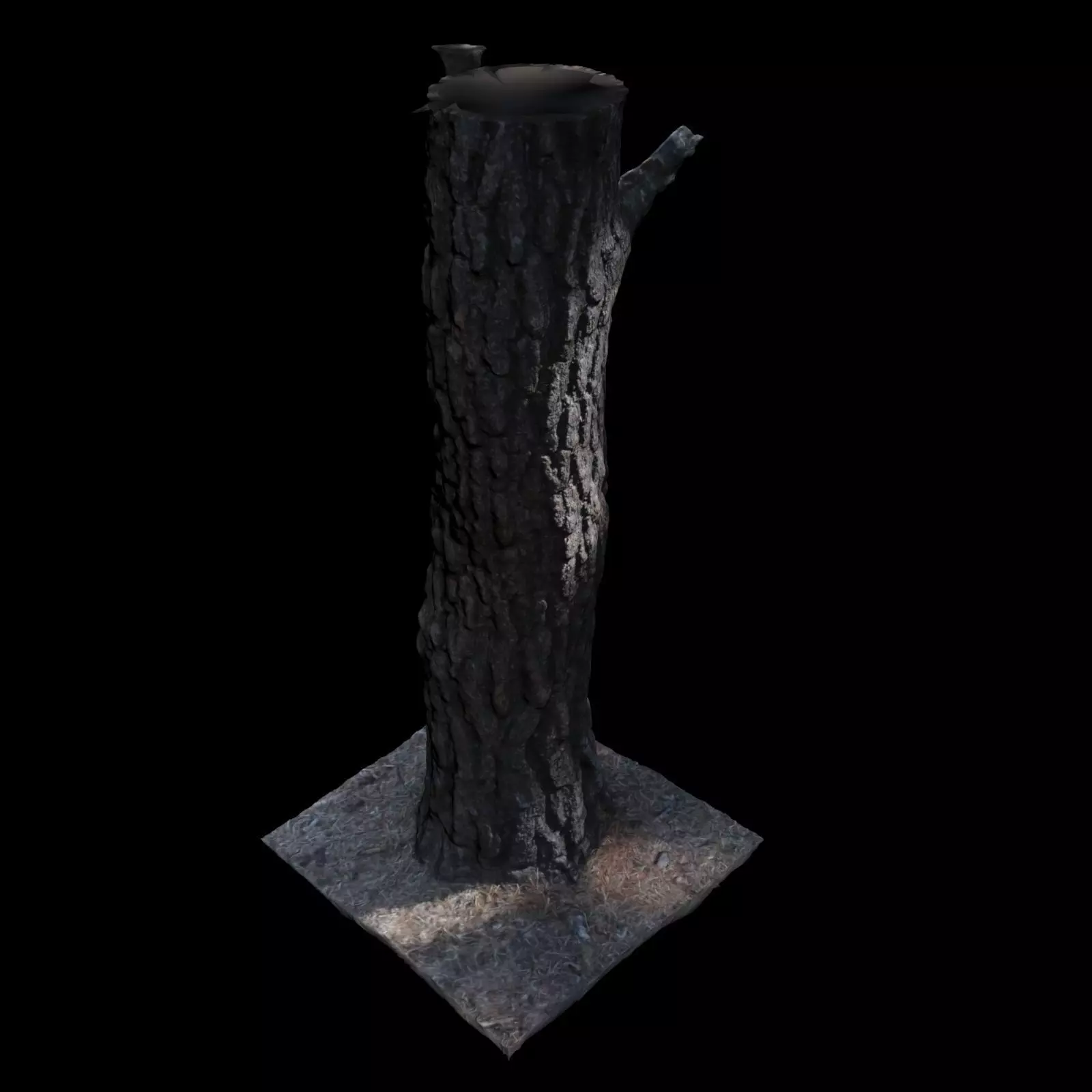 Tree J stump 3D model_0