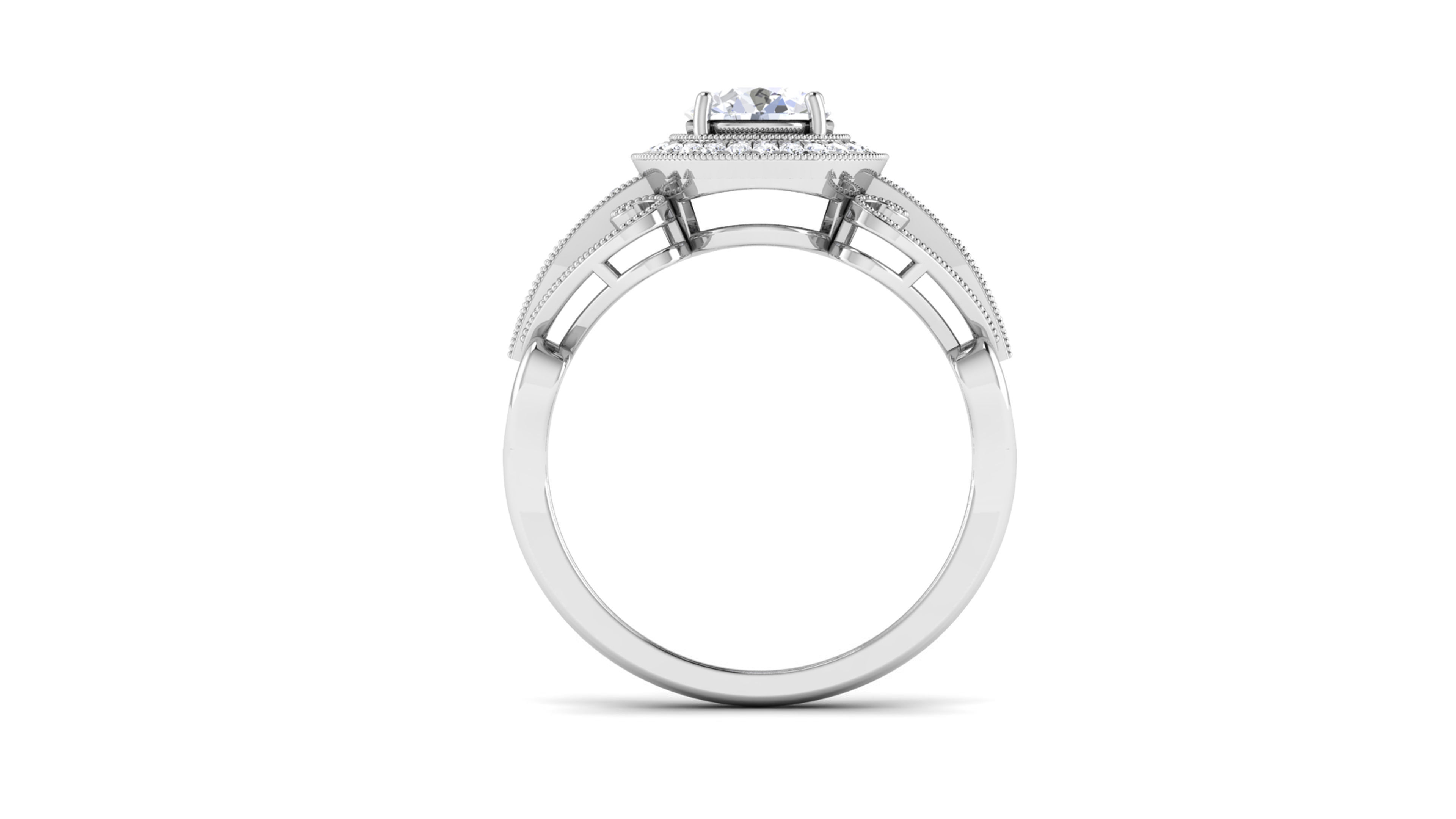 Solitaire ring 3dm stl render detail 3D print model 3D print model_5