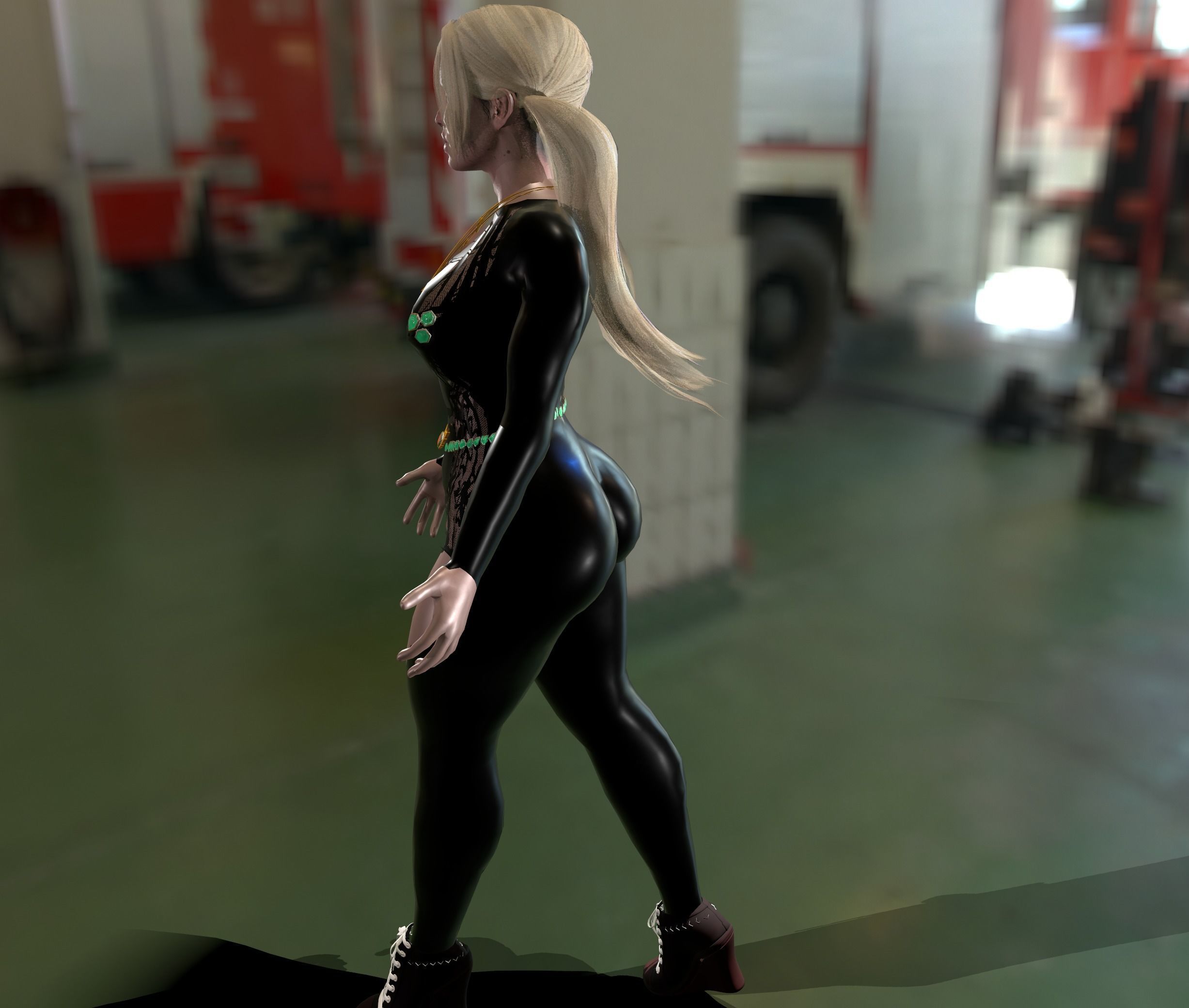 helina catsuits Low-poly 3D model_2