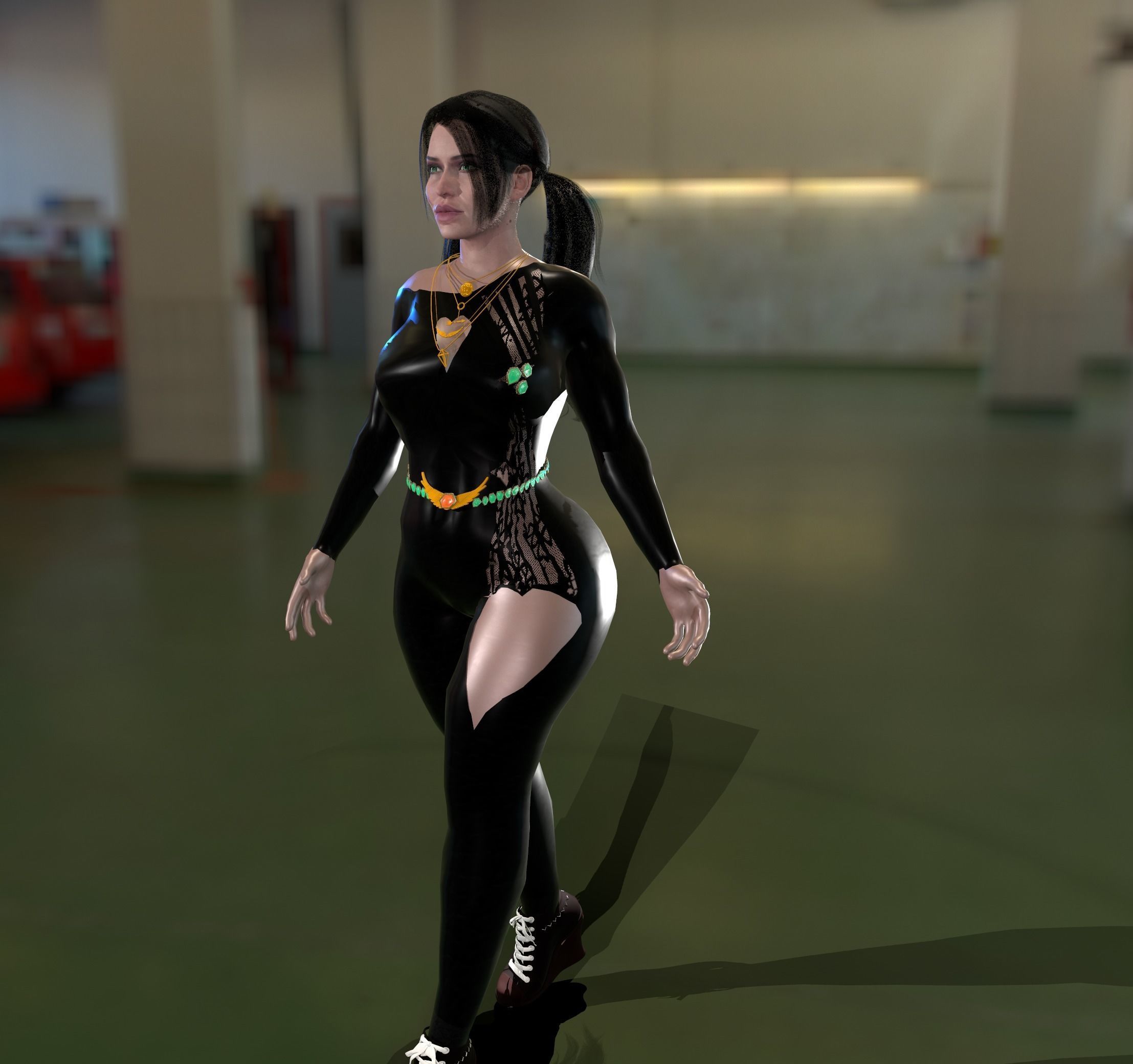 helina catsuits Low-poly 3D model_4