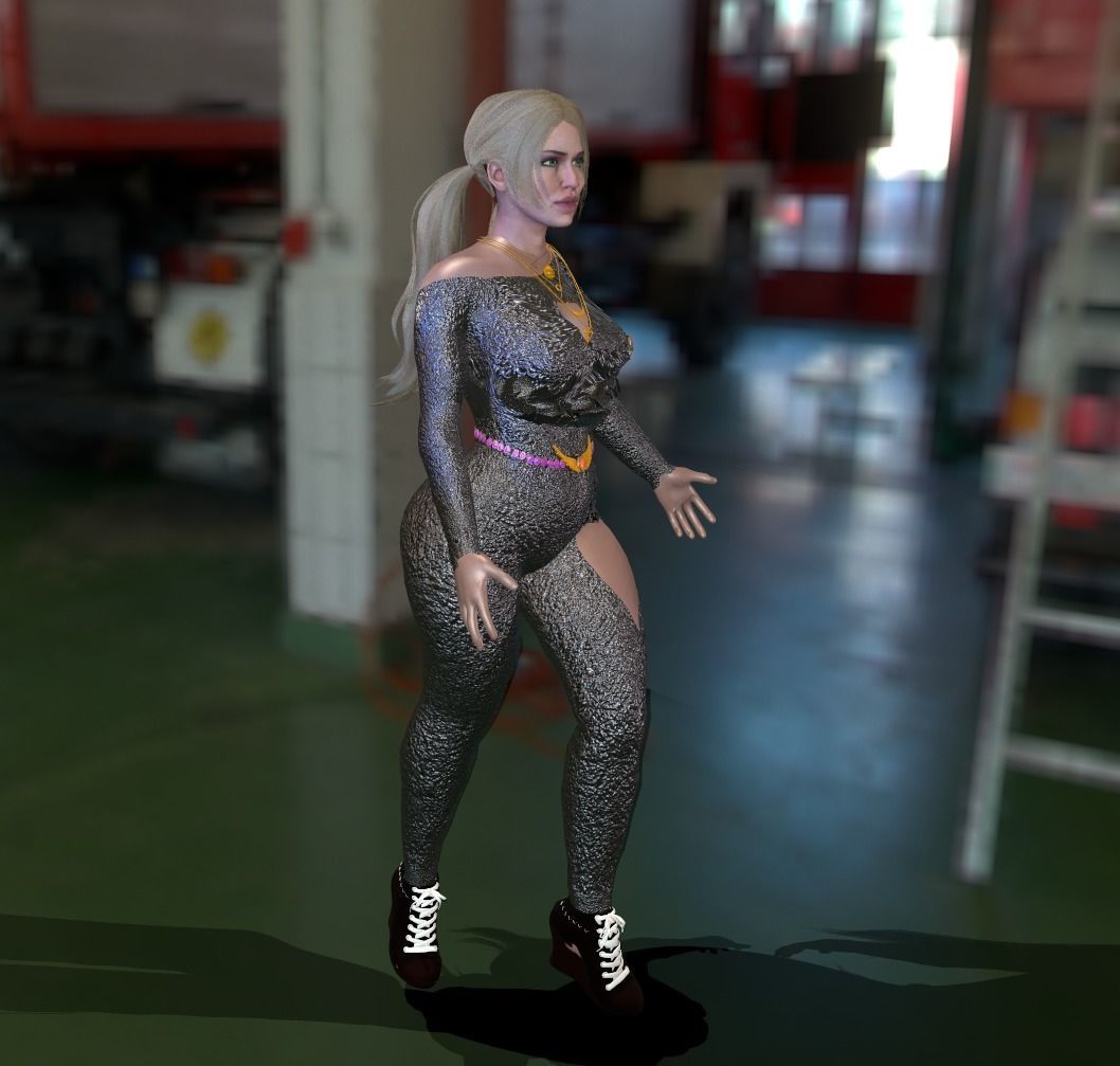 helina catsuits Low-poly 3D model_15