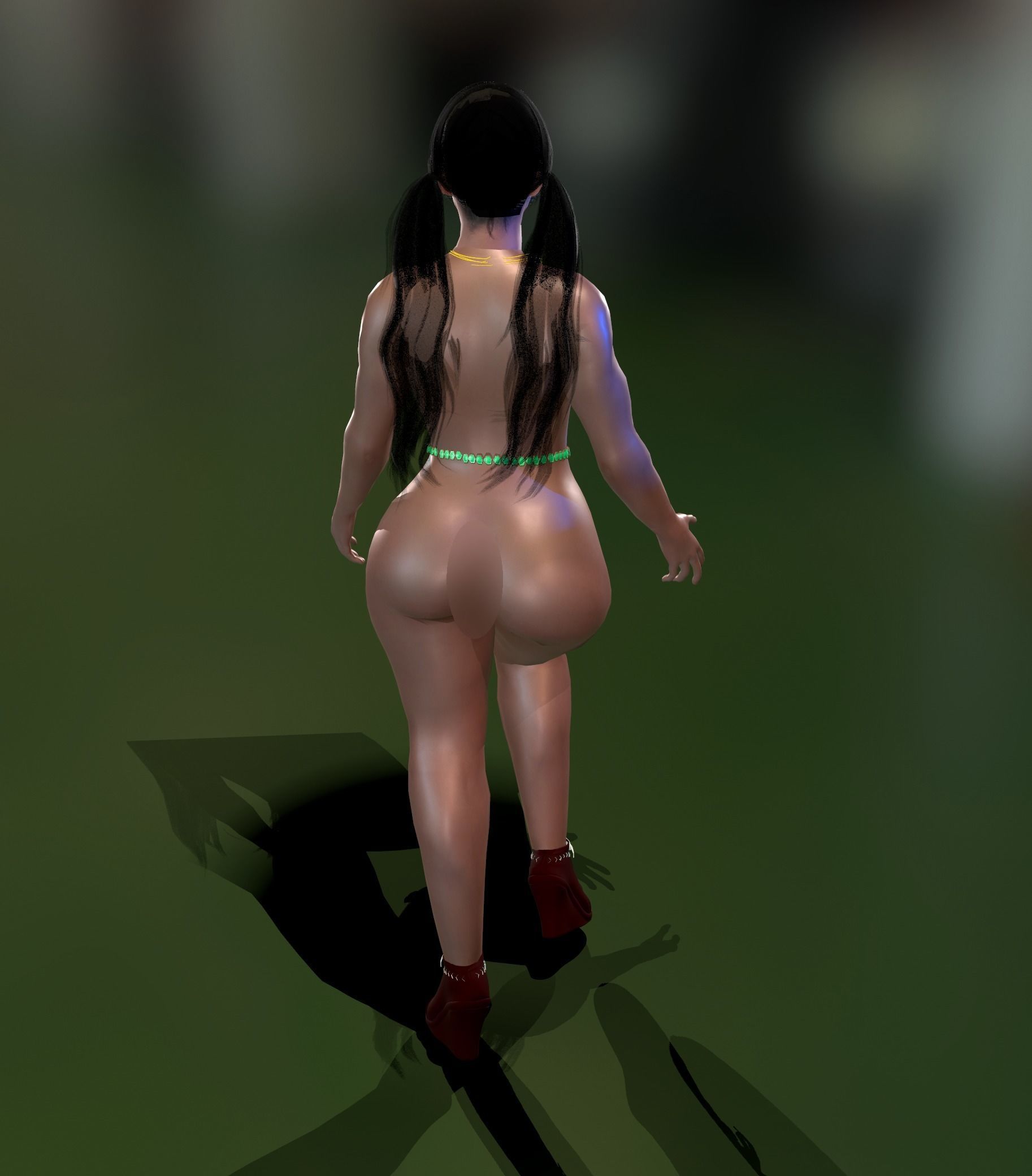 helina catsuits Low-poly 3D model_8