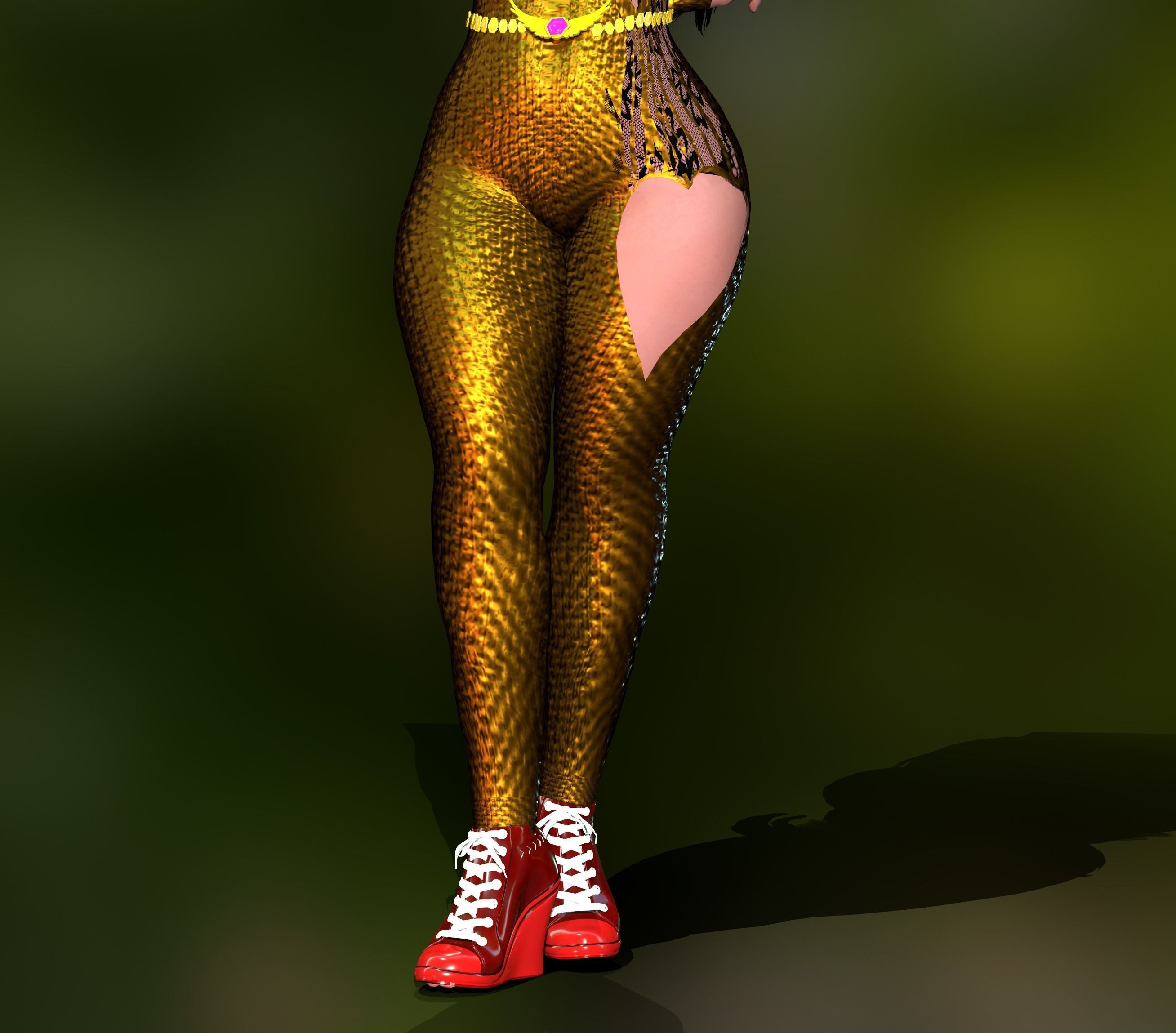 helina catsuits Low-poly 3D model_17