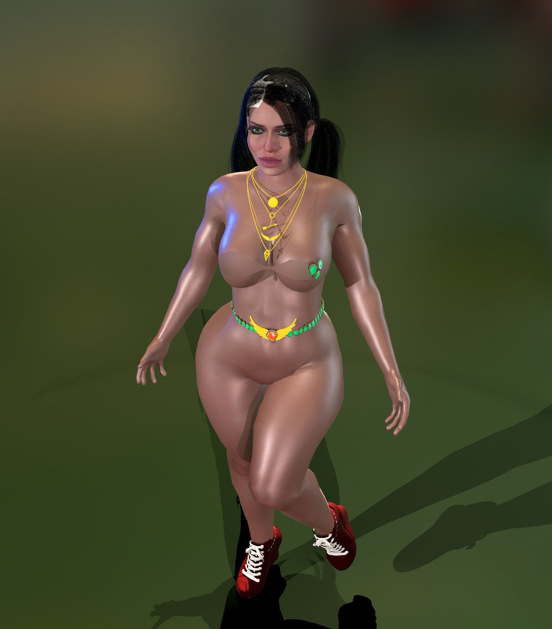 helina catsuits Low-poly 3D model_7