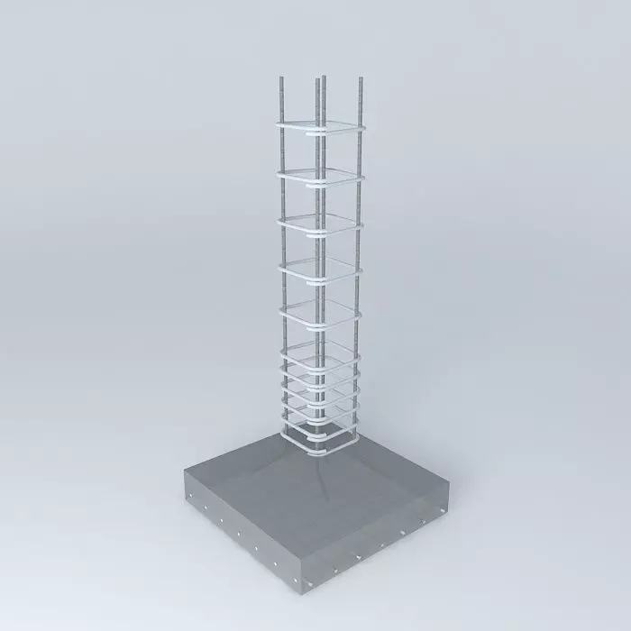 footing metal tower Free 3D model_0