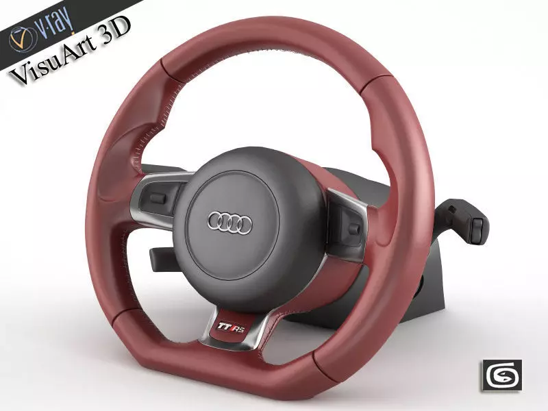 Steering Wheel Audi TT RS 3D model_0