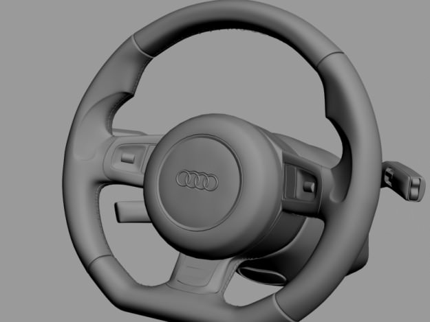 Steering Wheel Audi TT RS 3D model_4