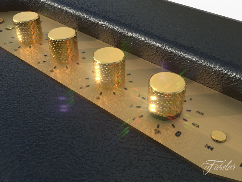 Marshall Stanmore speaker Low-poly 3D model_4